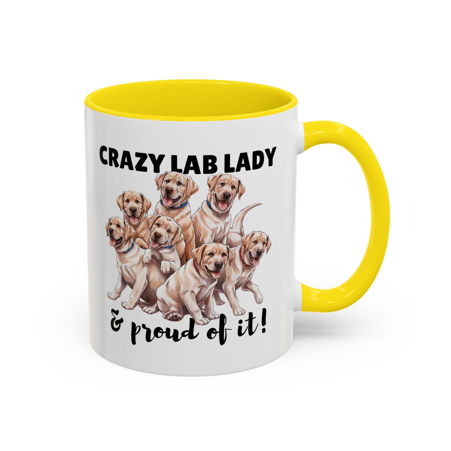 Crazy Lab Lady Coffee Mug - Dog Lover Gift, Pet Mom Mug, Funny Lab Dog Mug, Coffee Cup for Dog Owners, Animal Lover's Accessories