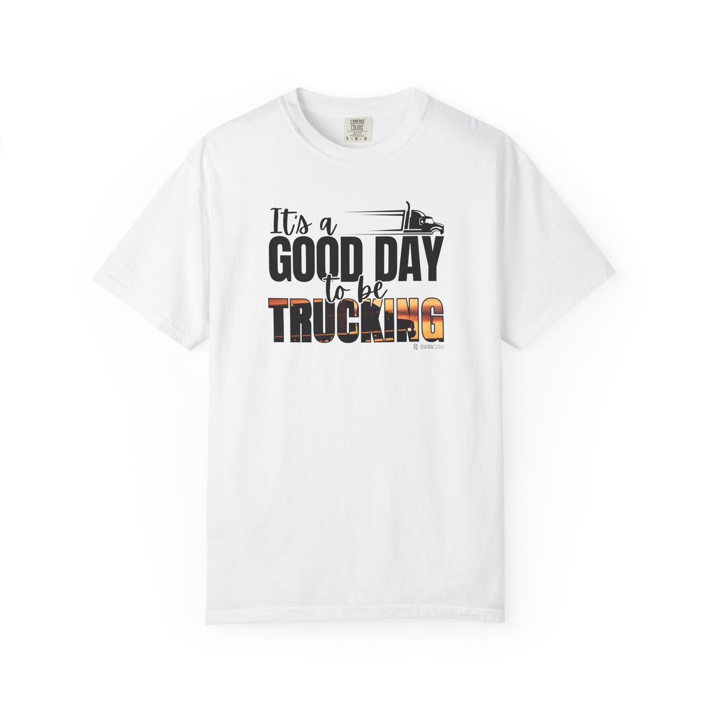 Trucking T-shirt, Truckers Tee, Highway Driver Shirt, On The Road Top, Unisex Tee, Comfortable Garment-Dyed Shirt