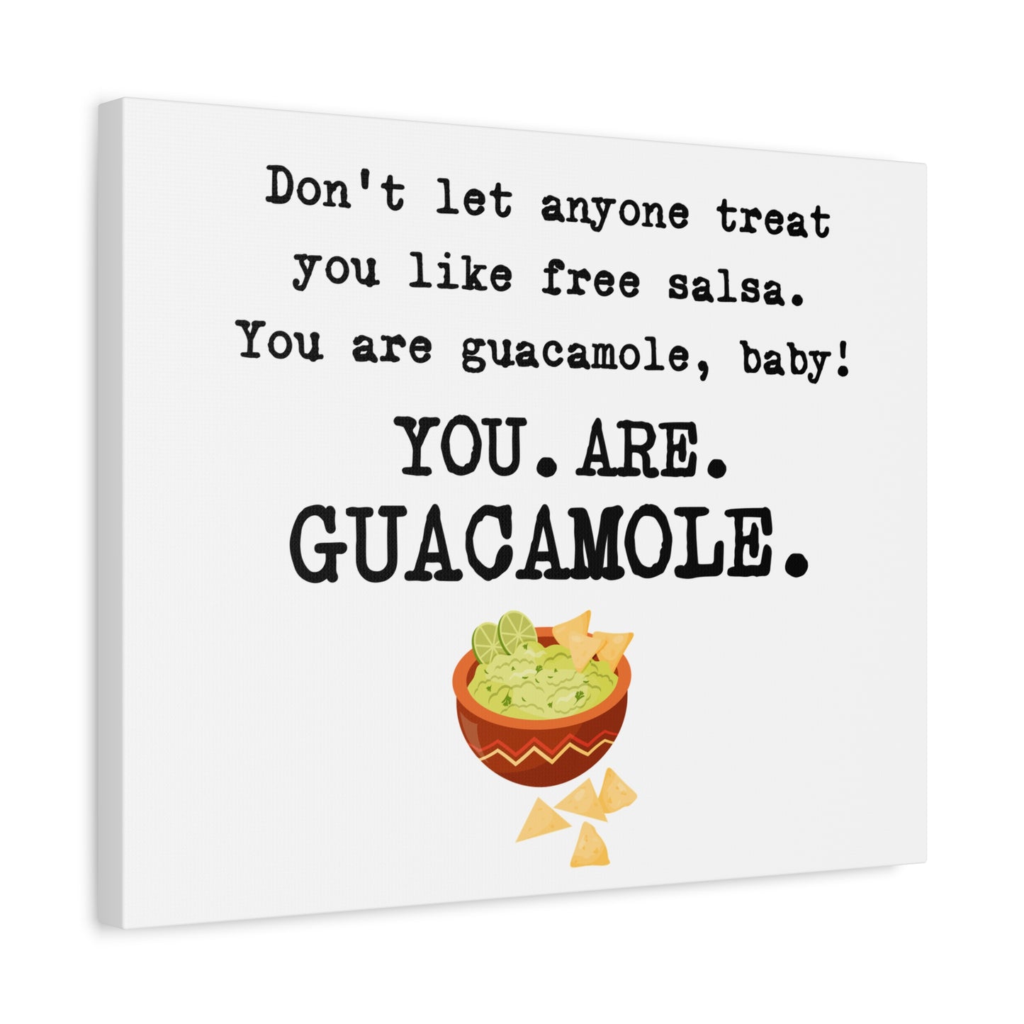 Guacamole Quote Canvas Art, Kitchen Decor, Funny Wall Art, Gift for Foodies, Home Decoration