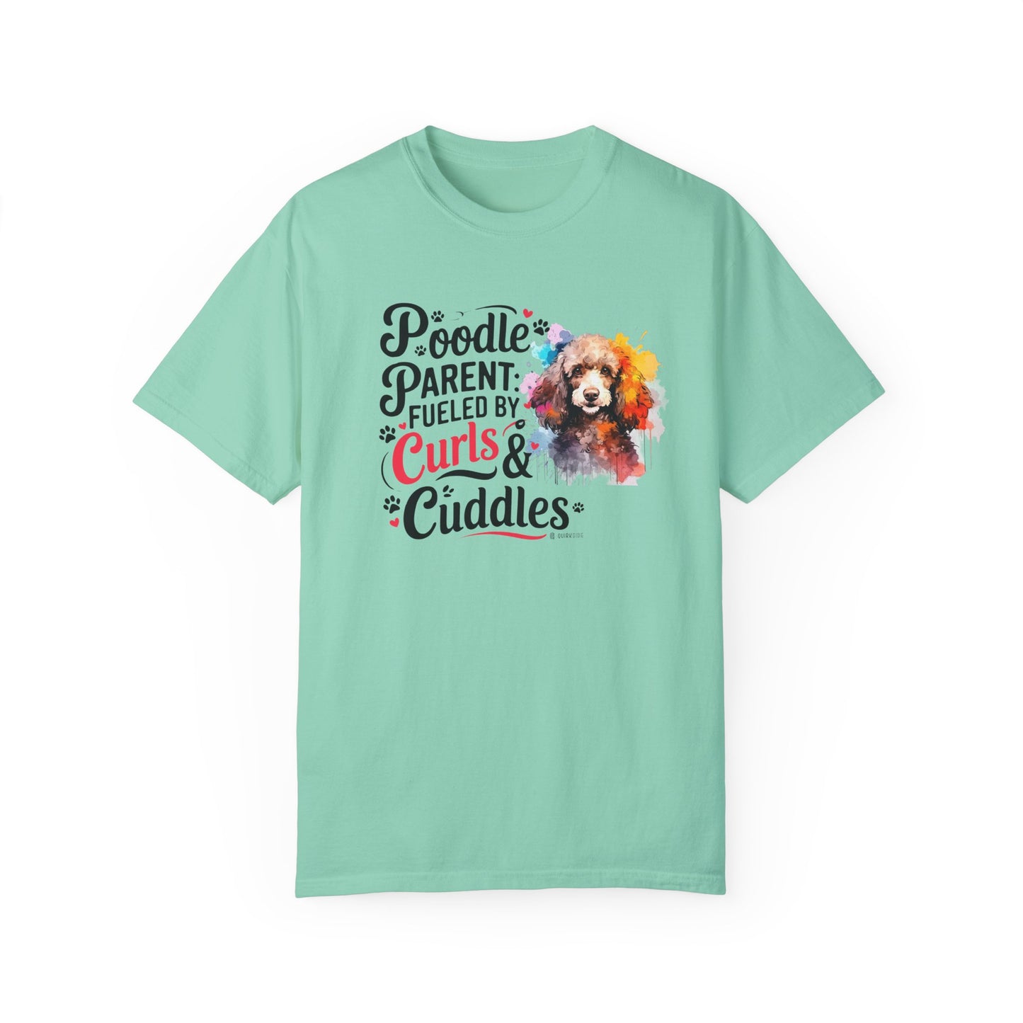 Poodle Lover T-shirt, Dog Owner Shirt, Cute Unisex Tee, Garment-Dyed Top, Dog Mom Dad Gift, Pet Lover Apparel, Animal Graphic Tee