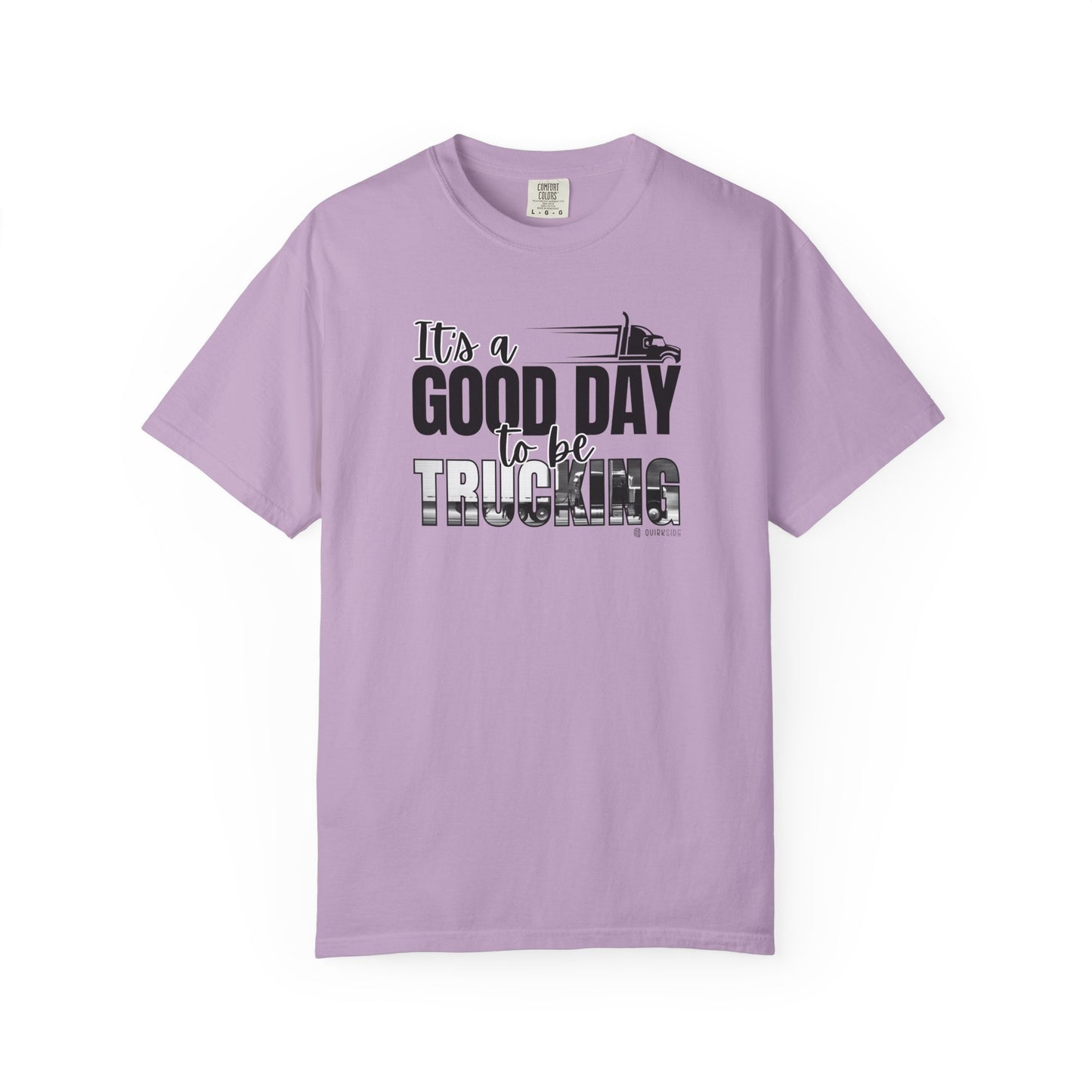 Trucking T-shirt, Truckers Tee, Highway Driver Shirt, On The Road Top, Unisex Tee, Comfortable Garment-Dyed Shirt