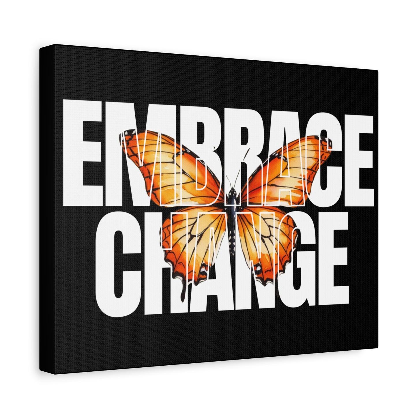 Butterfly Embrace Change Canvas Art, Motivational Wall Decor, Inspirational Gift for Home, Office, Art Print for Transformation