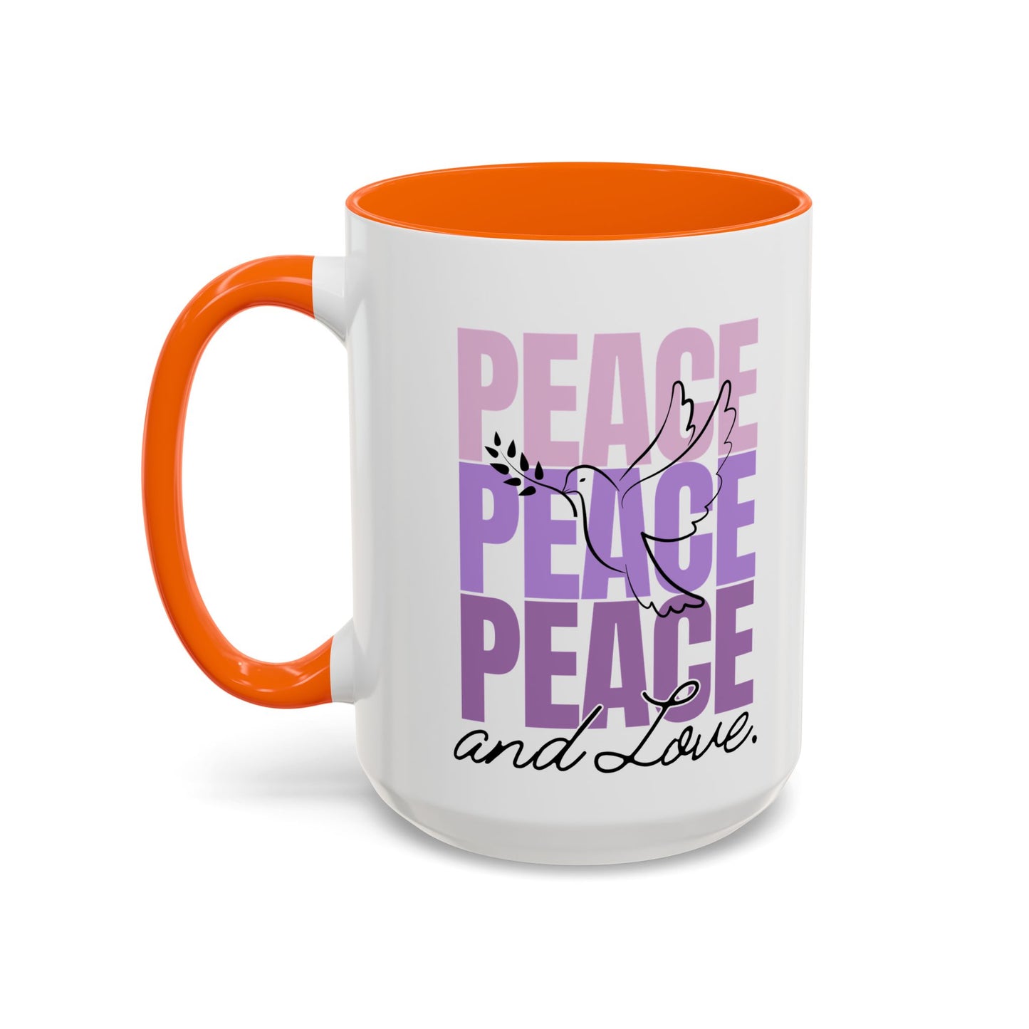 Peace and Love Accent Mug