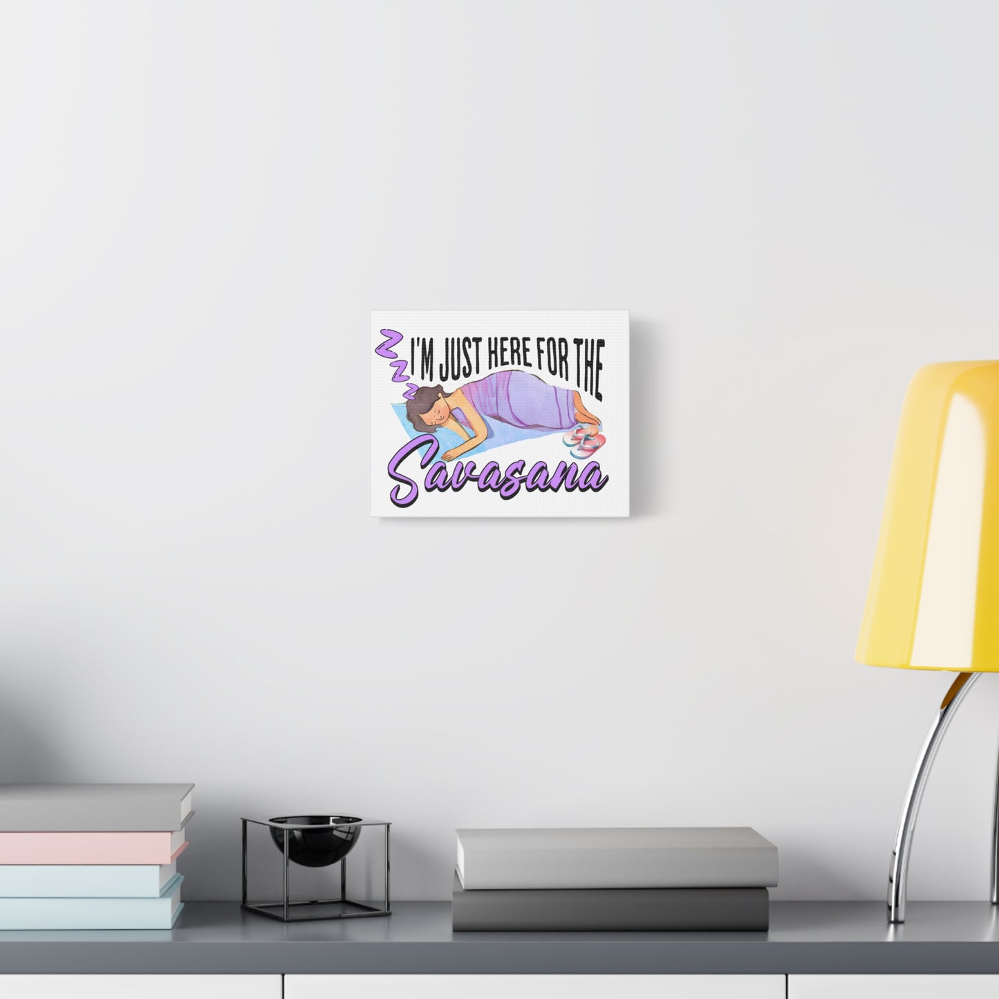 Savasana Wall Art, Yoga Decor, Relaxation Canvas, Mindfulness Gift, Bedroom Art, Unique Yoga Print, Meditation Decor