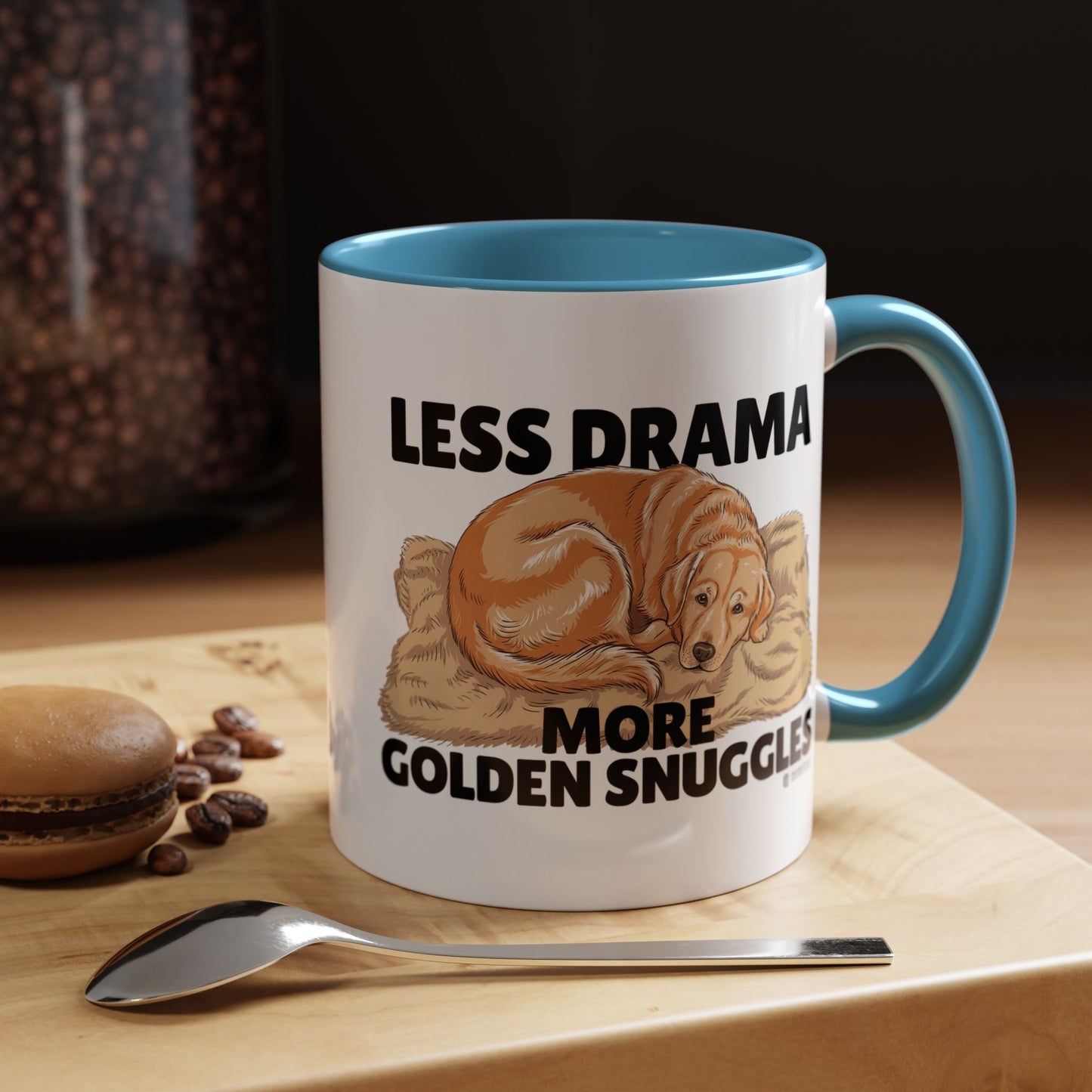 Golden Snuggles Coffee Mug - Less Drama More Snuggles, Dog Lover Gift, Perfect for Home, Funny Dog Mug, Pet Owner Treat