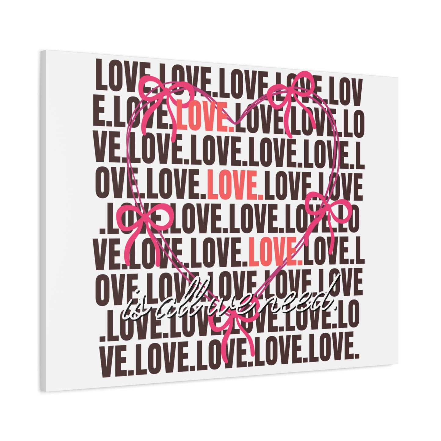 Love-Themed Canvas Art, Heart Wall Decor, Valentine's Gift, Romantic Home Decor, Engagement Present