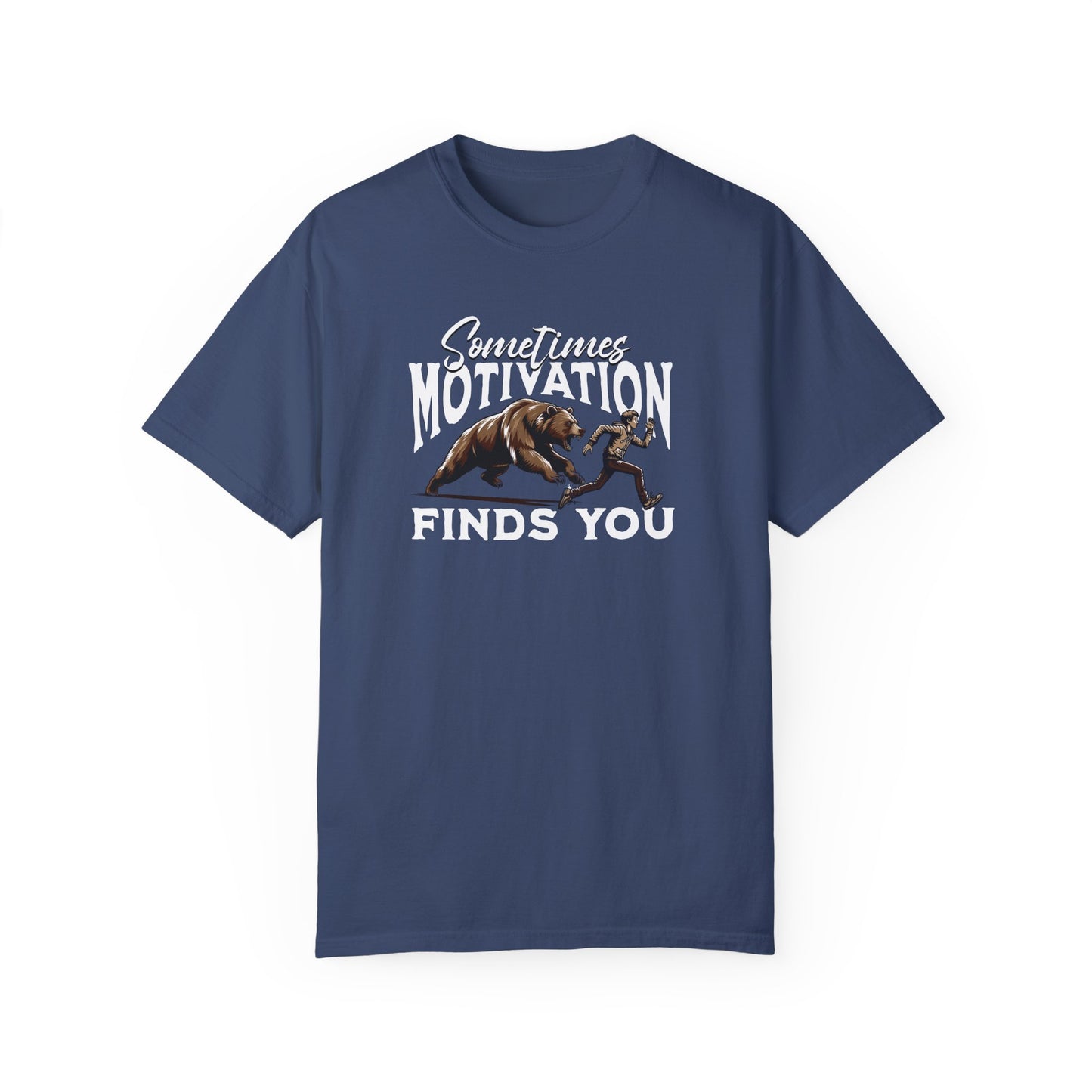 Funny Running Motivation Unisex T-shirt, Bear Chasing Humor Tee, Workout Inspiration Shirt, Fitness Apparel, Running Gift - Quirkside Creations