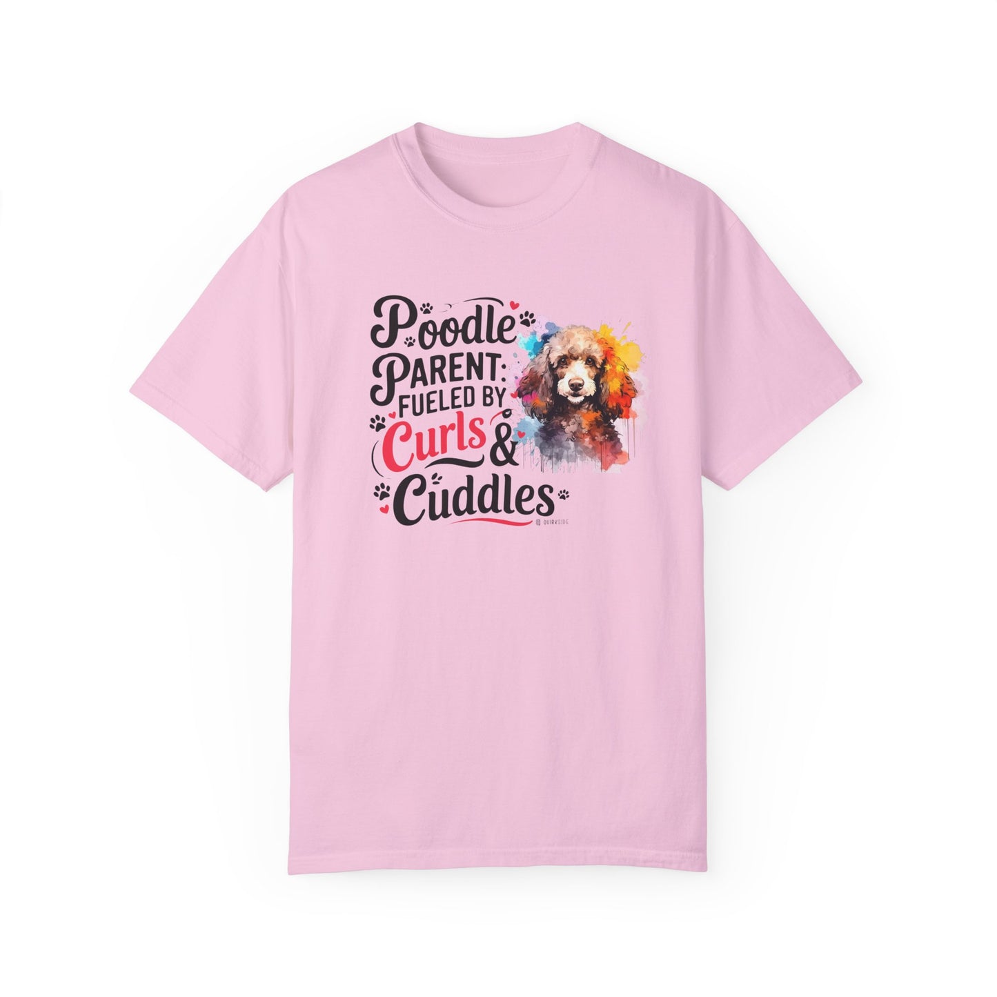 Poodle Lover T-shirt, Dog Owner Shirt, Cute Unisex Tee, Garment-Dyed Top, Dog Mom Dad Gift, Pet Lover Apparel, Animal Graphic Tee