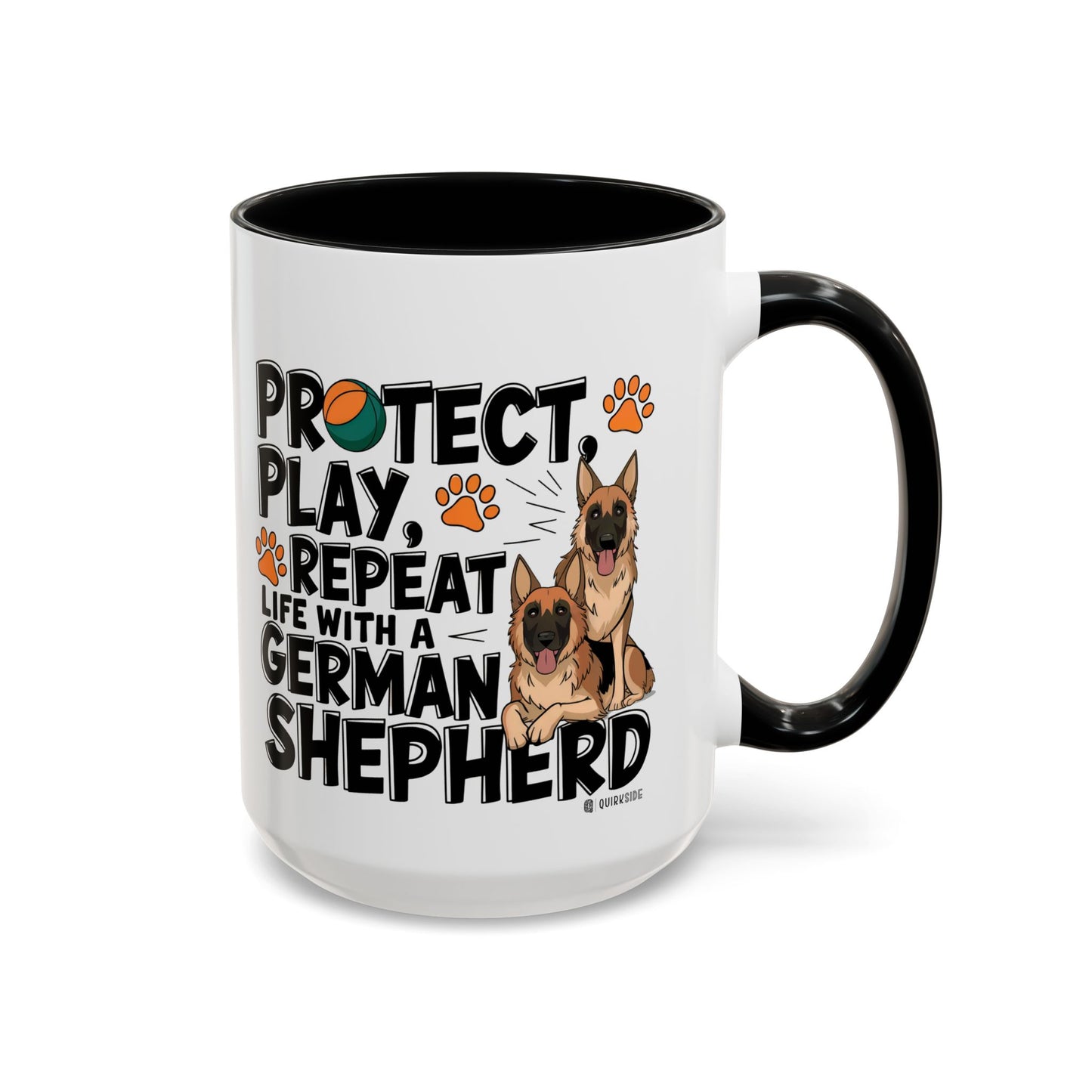 German Shepherd Lover's Accent Coffee Mug - Perfect Gift for Dog Owners, Pet Lovers, Birthdays, Holidays, Home Decor