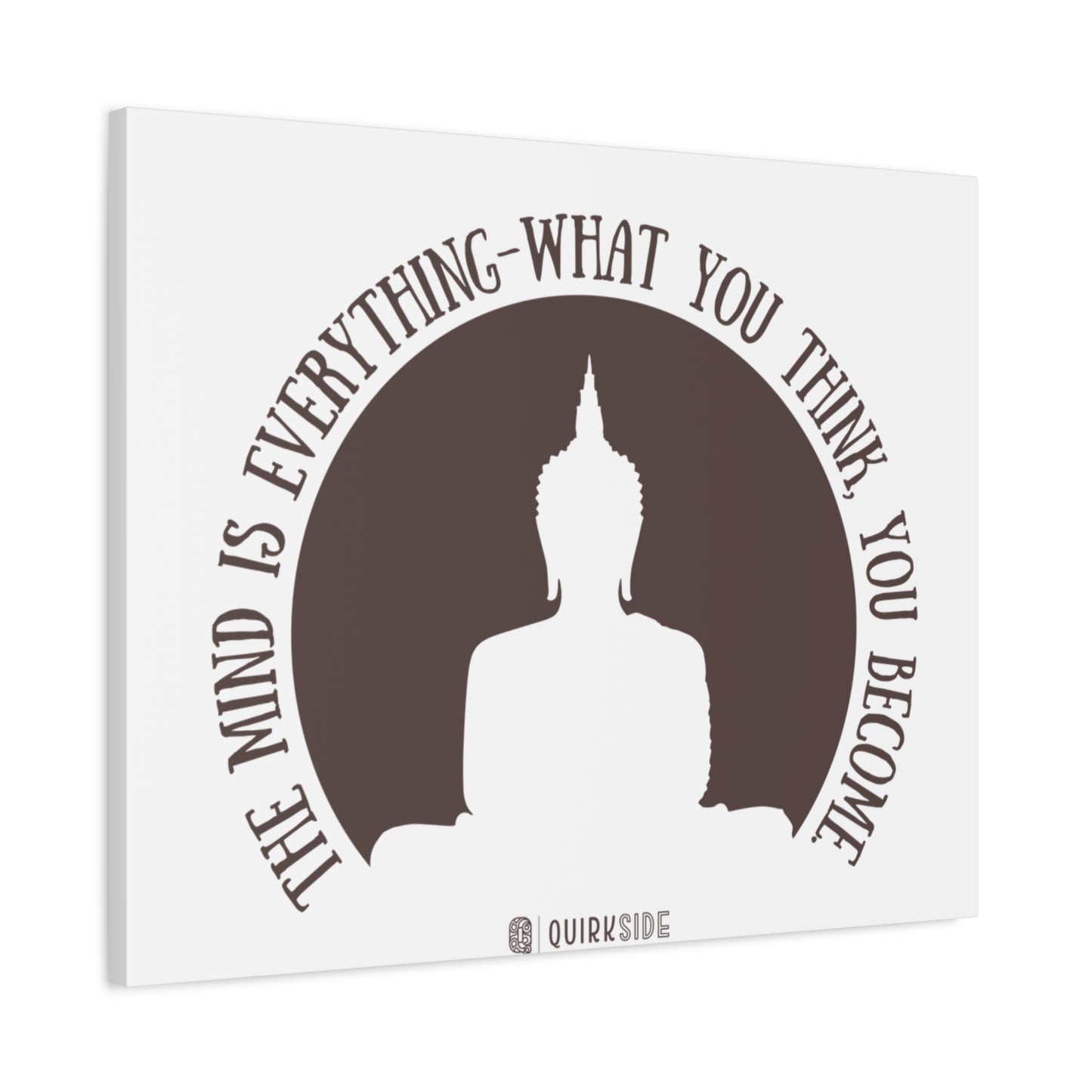 Mindfulness Buddha Canvas Art, Inspirational Wall Decor, Meditation Quote Print, Zen Home Decor, Gift for Yogis and Mindfulness Lovers