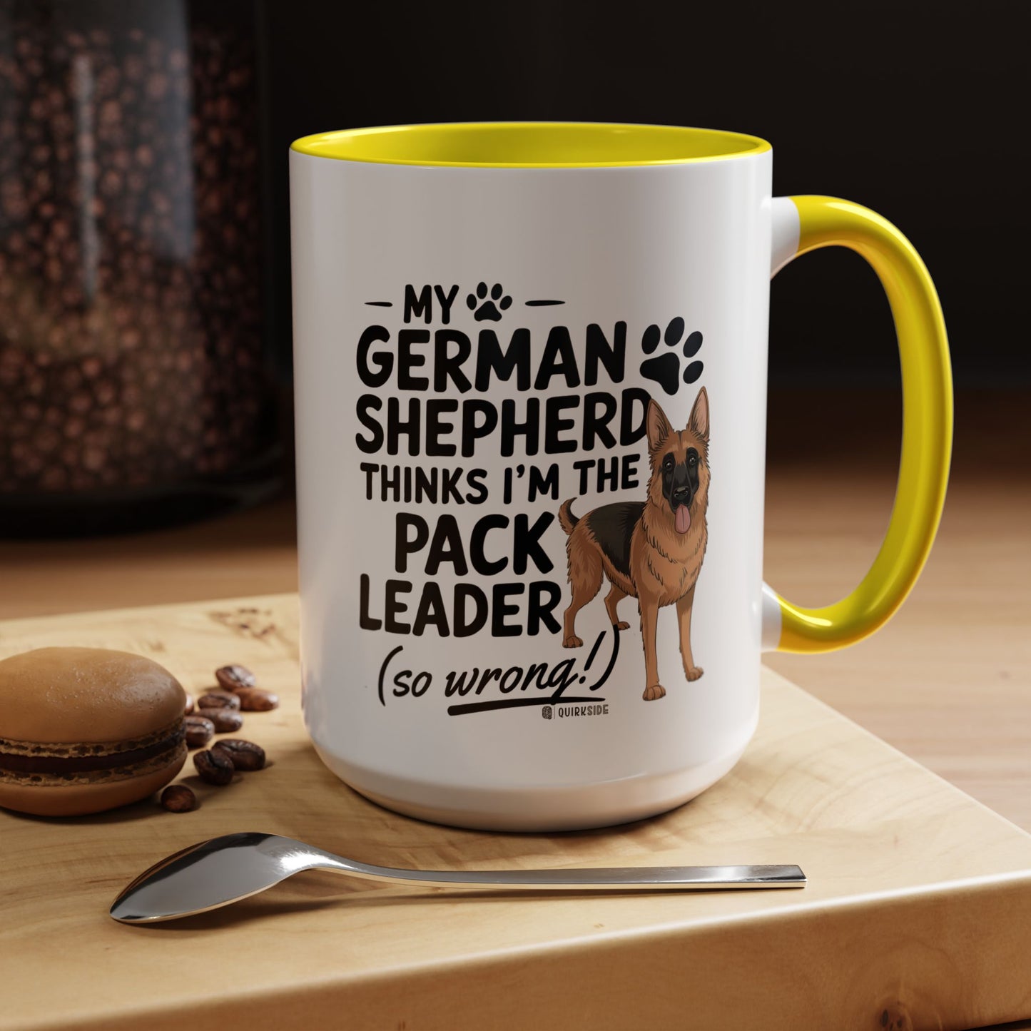 Funny German Shepherd Coffee Mug, Dog Lover Gift, Pet Owner Mug, Pack Leader Humor, 11oz, 15oz