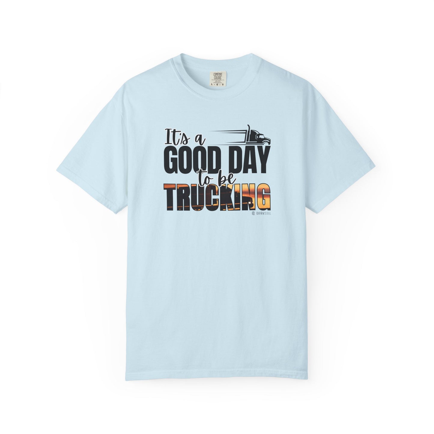 Trucking T-shirt, Truckers Tee, Highway Driver Shirt, On The Road Top, Unisex Tee, Comfortable Garment-Dyed Shirt
