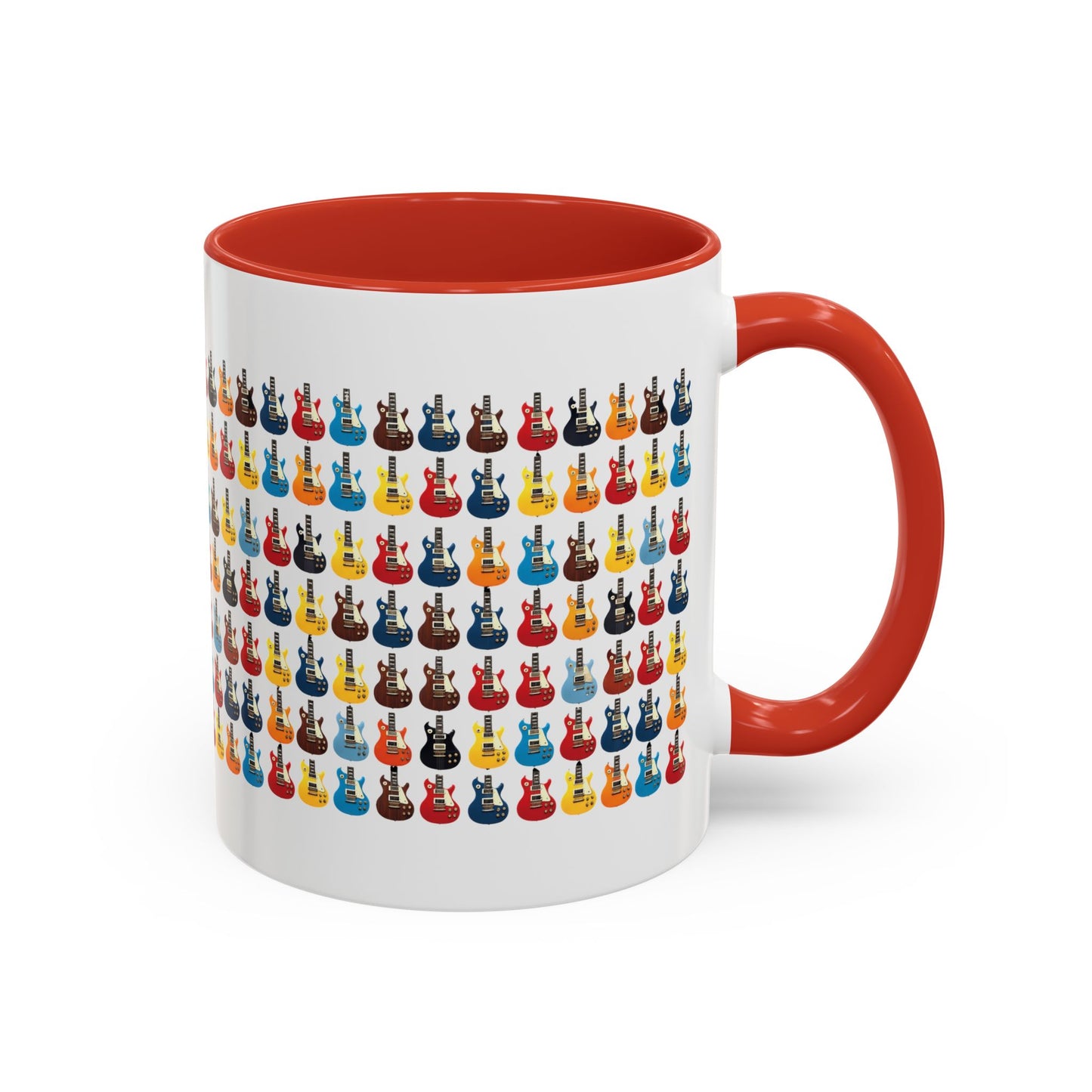 Coffee Mug - Wall of Guitars Design - Music Lover Gift