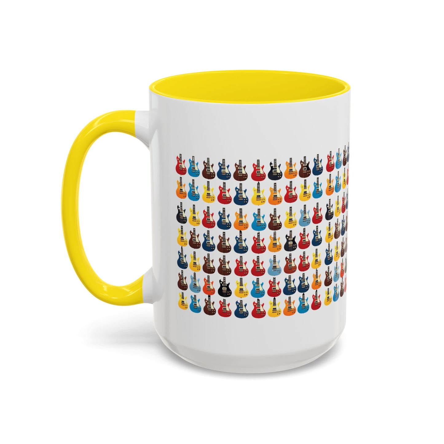 Coffee Mug - Wall of Guitars Design - Music Lover Gift