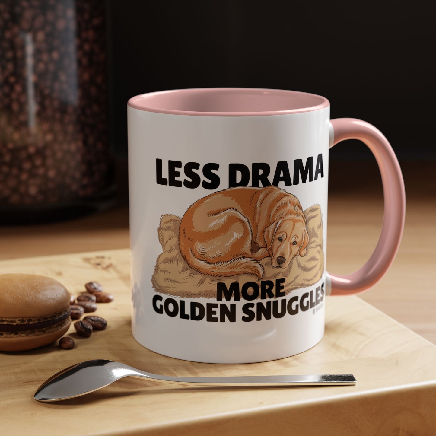 Golden Snuggles Coffee Mug - Less Drama More Snuggles, Dog Lover Gift, Perfect for Home, Funny Dog Mug, Pet Owner Treat