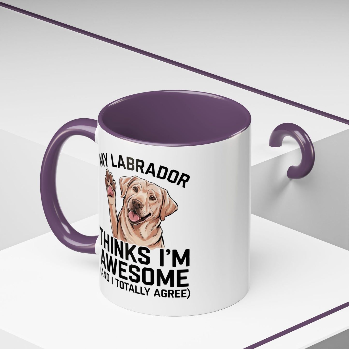 Labrador Coffee Mug – My Labrador Thinks I'm Awesome (Unique Gift for Dog Lovers, Pet Owners, Fun Coffee Cup)
