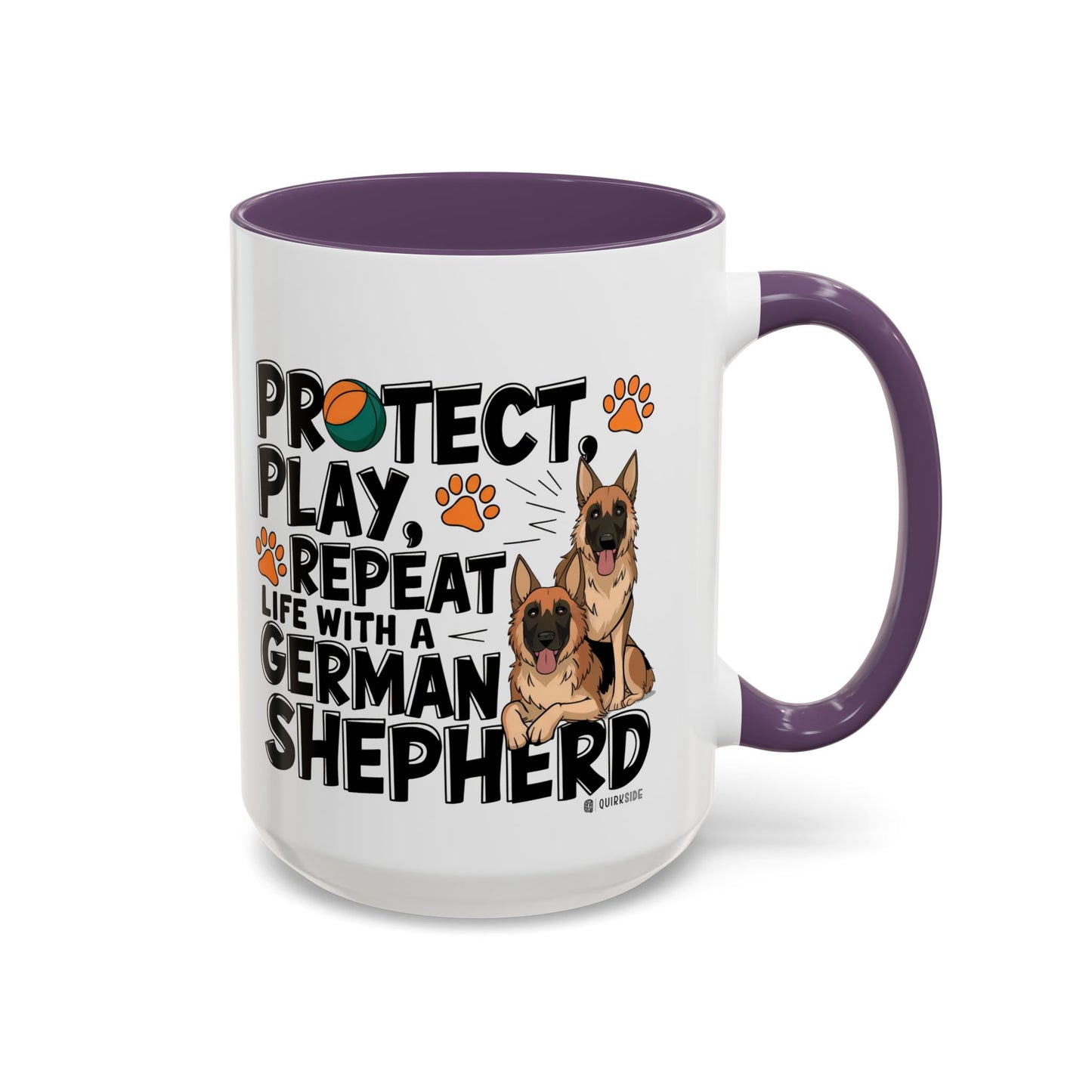 German Shepherd Lover's Accent Coffee Mug - Perfect Gift for Dog Owners, Pet Lovers, Birthdays, Holidays, Home Decor