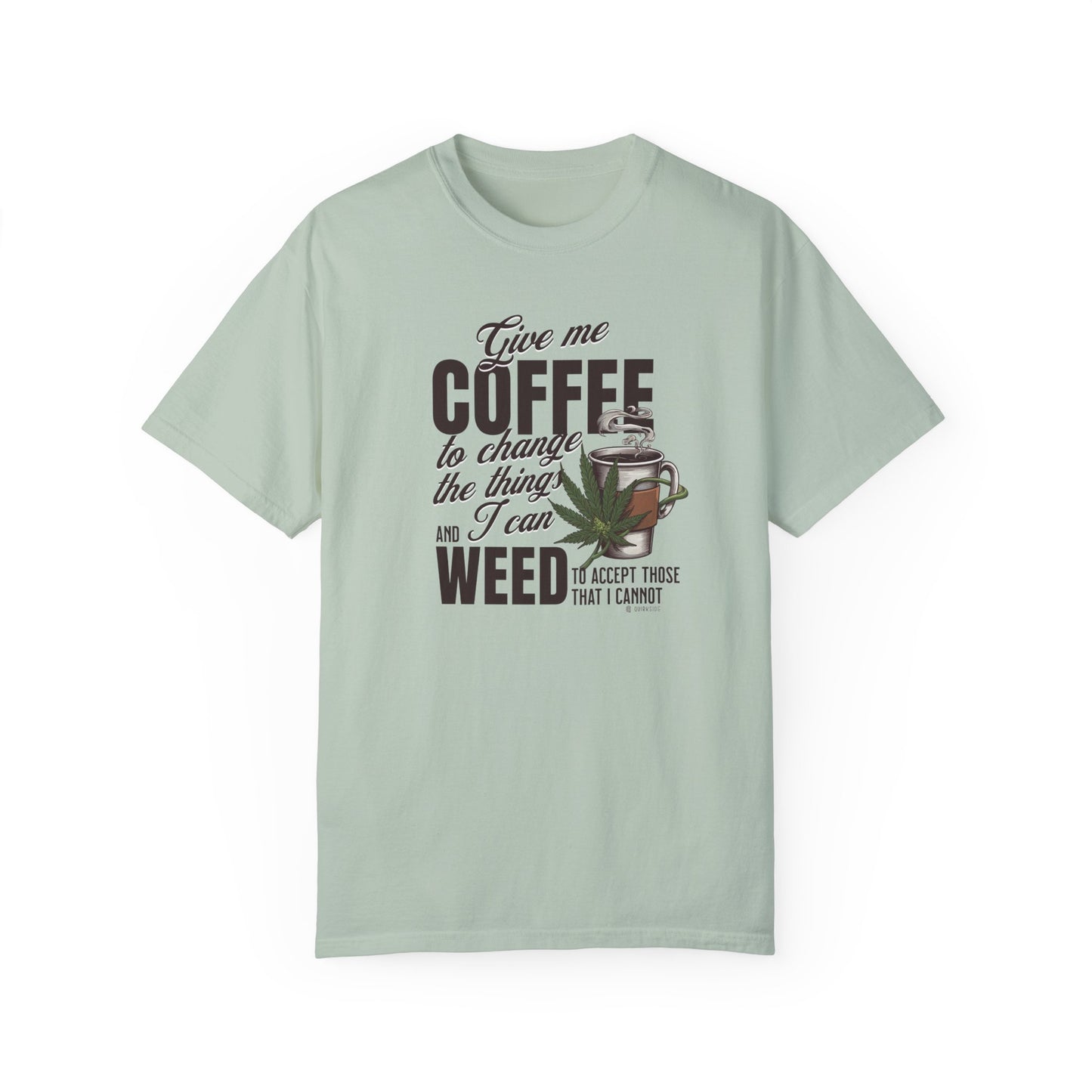 Coffee and Weed Funny Unisex T-shirt, Hilarious Tee for Coffee and Cannabis Lovers, Relaxed Fit Shirt for Daily Wear, Gift for Friends,