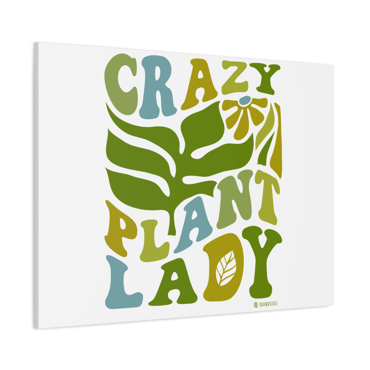 Matte Canvas Art - Crazy Plant Lady Wall Decor, Indoor Plant Lover Gift, Boho Home Accessories, Greenery Wall Art, Housewarming Present