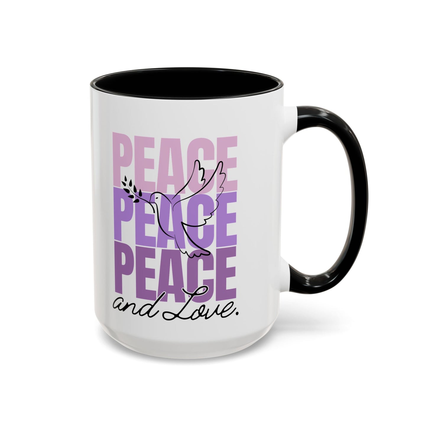 Peace and Love Accent Mug