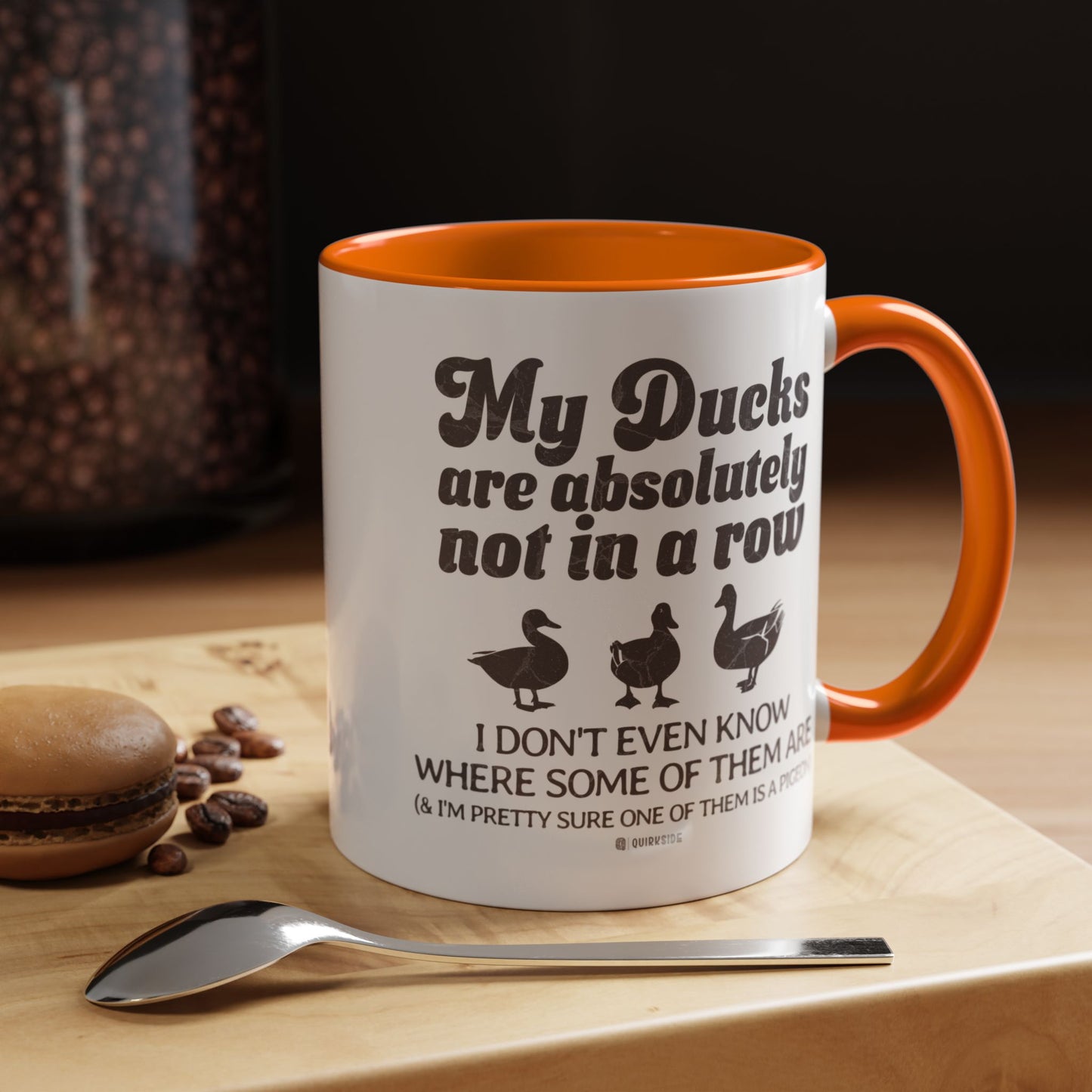 Humorous Accent Coffee Mug, Gift for Duck Lovers, Quirky Coffee Cup for Home or Office, Fun Mug for Birthdays, Funny Office Gift