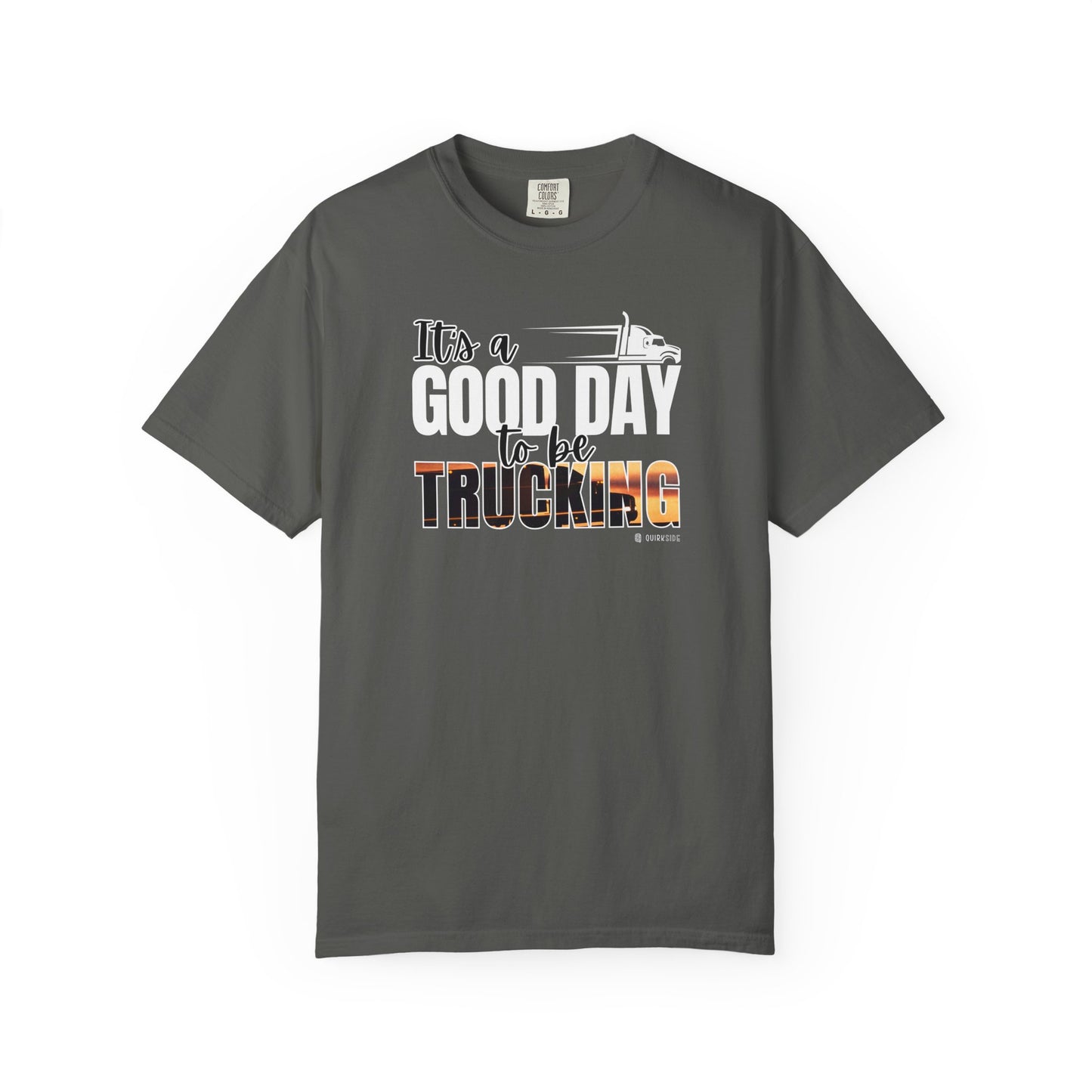 Trucking T-shirt, Truckers Tee, Highway Driver Shirt, On The Road Top, Unisex Tee, Comfortable Garment-Dyed Shirt