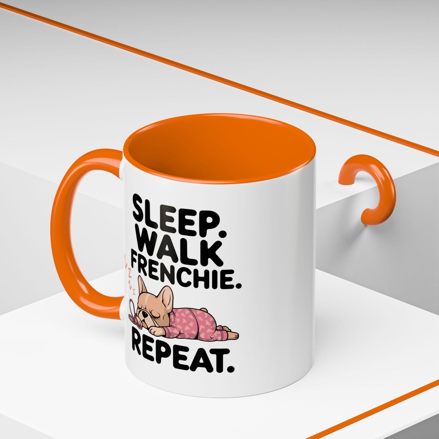 French Bulldog Coffee Mug with Cute Sleepy Design, Dog Lover Gift, Humorous Mug, Pet Owner Essentials, Frenchie Appreciation