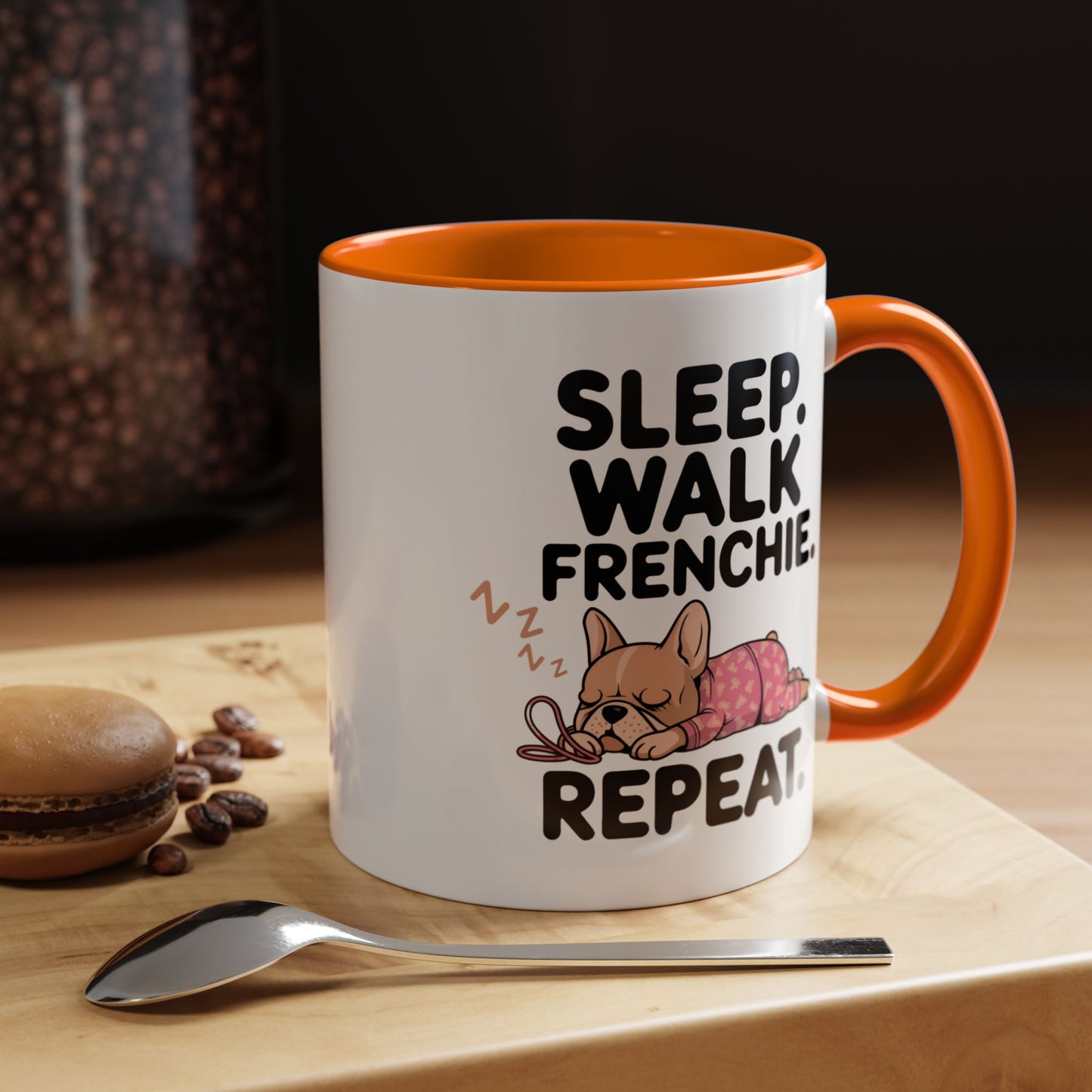 French Bulldog Coffee Mug with Cute Sleepy Design, Dog Lover Gift, Humorous Mug, Pet Owner Essentials, Frenchie Appreciation
