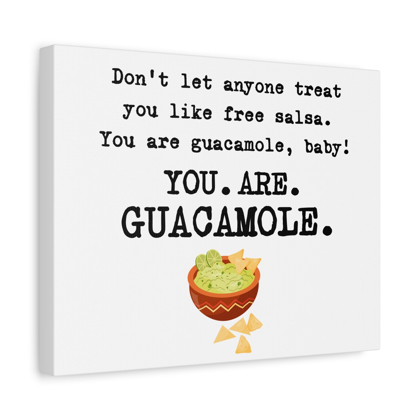 Guacamole Quote Canvas Art, Kitchen Decor, Funny Wall Art, Gift for Foodies, Home Decoration