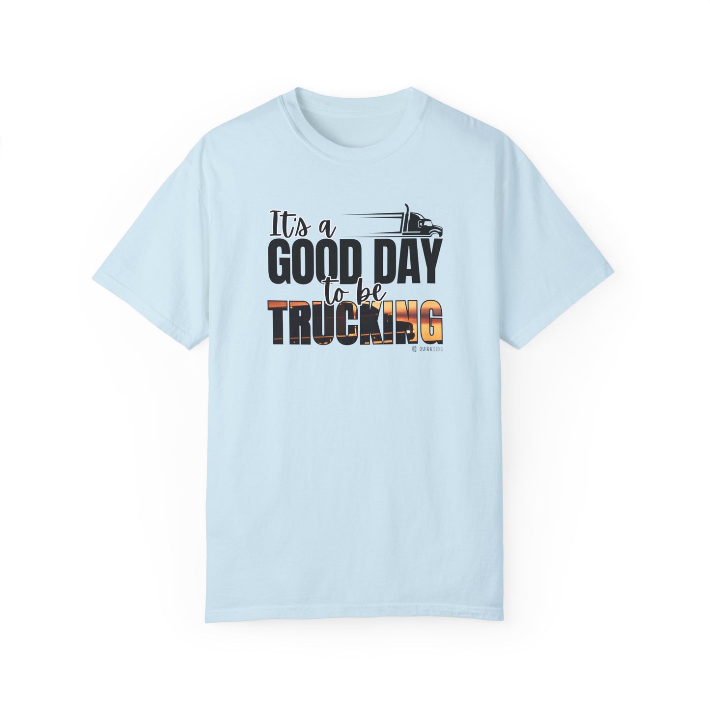 Trucking T-shirt, Truckers Tee, Highway Driver Shirt, On The Road Top, Unisex Tee, Comfortable Garment-Dyed Shirt