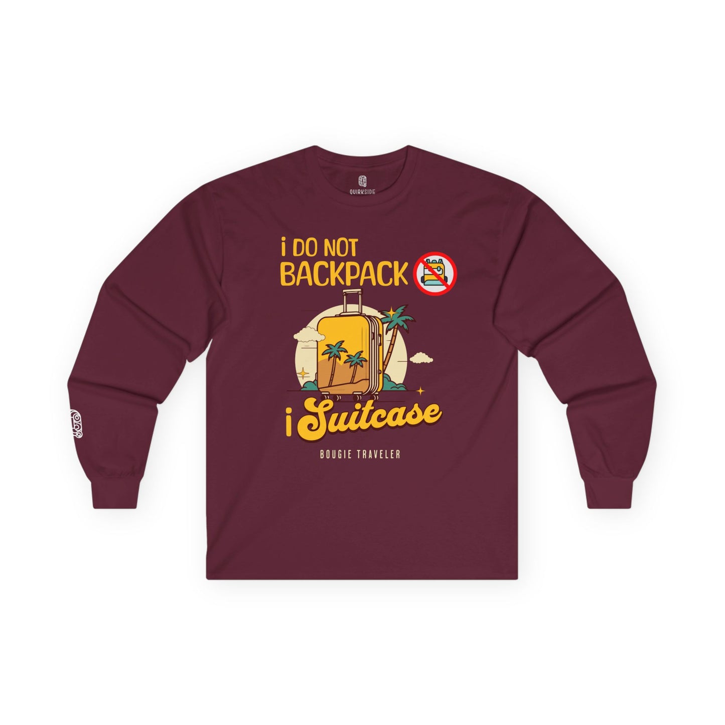 Traveler Vibes Long Sleeve Tee for Bougie Travelers - Comfortable & Stylish Unisex Shirt, Travel in Style Gift, Wanderlust Clothing - Quirkside Creations