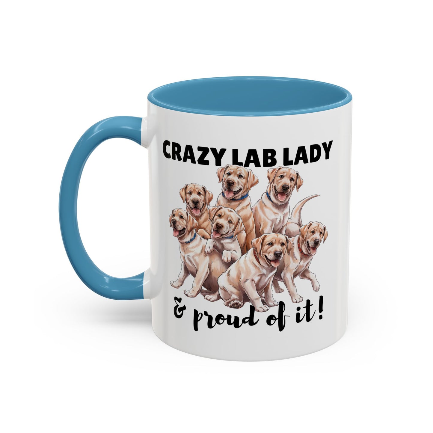 Crazy Lab Lady Coffee Mug - Dog Lover Gift, Pet Mom Mug, Funny Lab Dog Mug, Coffee Cup for Dog Owners, Animal Lover's Accessories