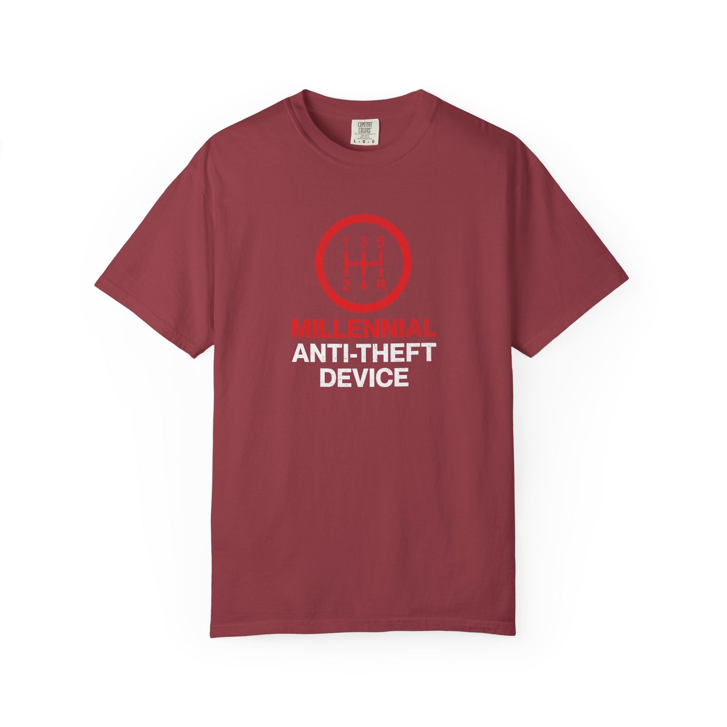 Millennial Anti-Theft Device T-Shirt, Quirky Design
