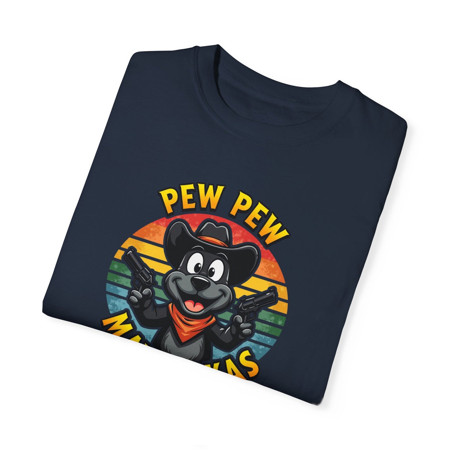 Cowboy Dog Funny T-Shirt, Western Style Tee, Unisex Garment-Dyed Shirt, Dog Lover Gift, Rodeo Apparel
