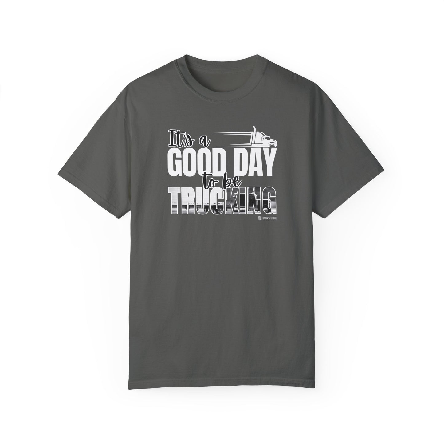 Trucking T-shirt, Truckers Tee, Highway Driver Shirt, On The Road Top, Unisex Tee, Comfortable Garment-Dyed Shirt