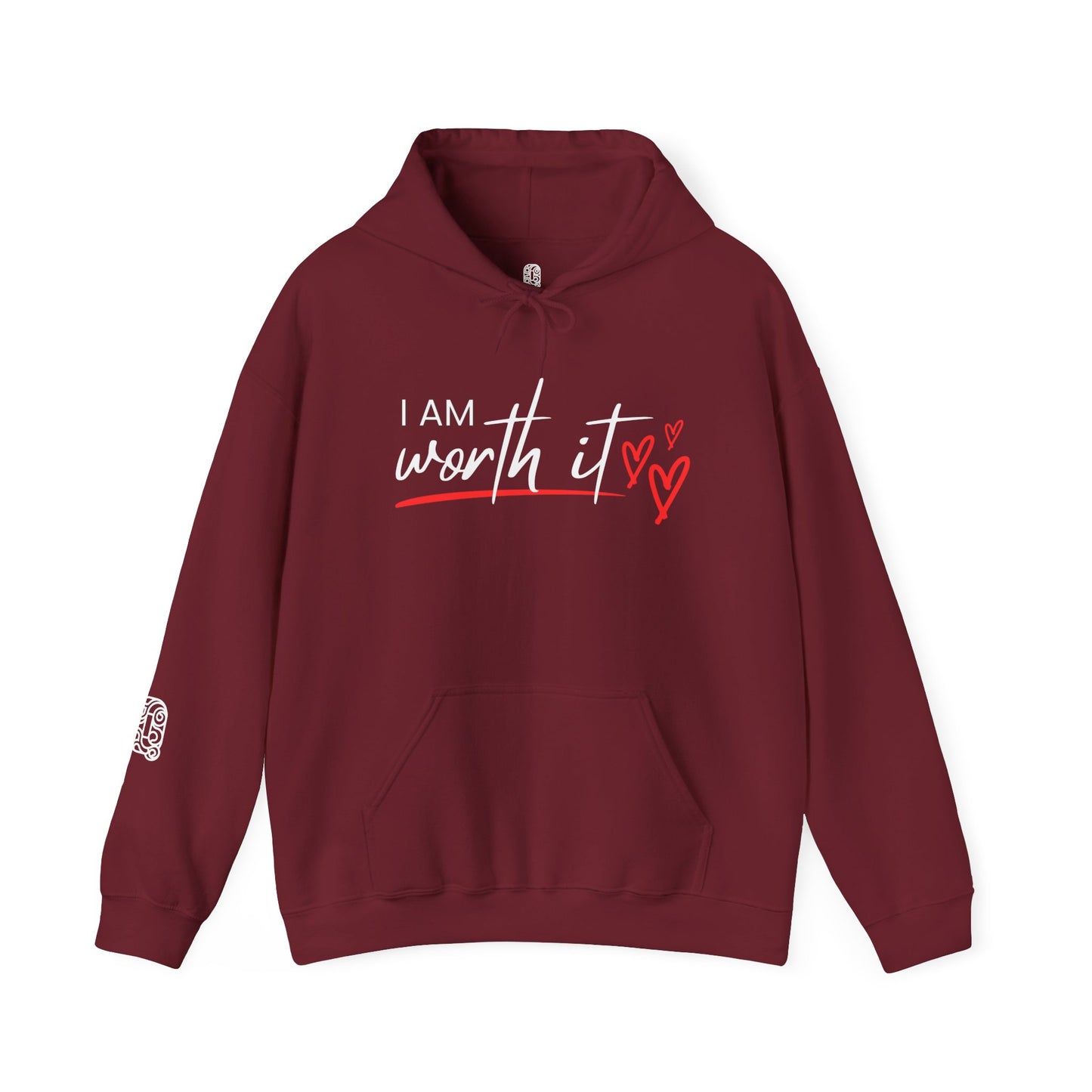 Empowerment Graphic Hoodie, Self Worth Sweatshirt, You Are Worth It Pullover, Inspirational Unisex Hoodie, Motivational Graphic Jumper - Quirkside Creations