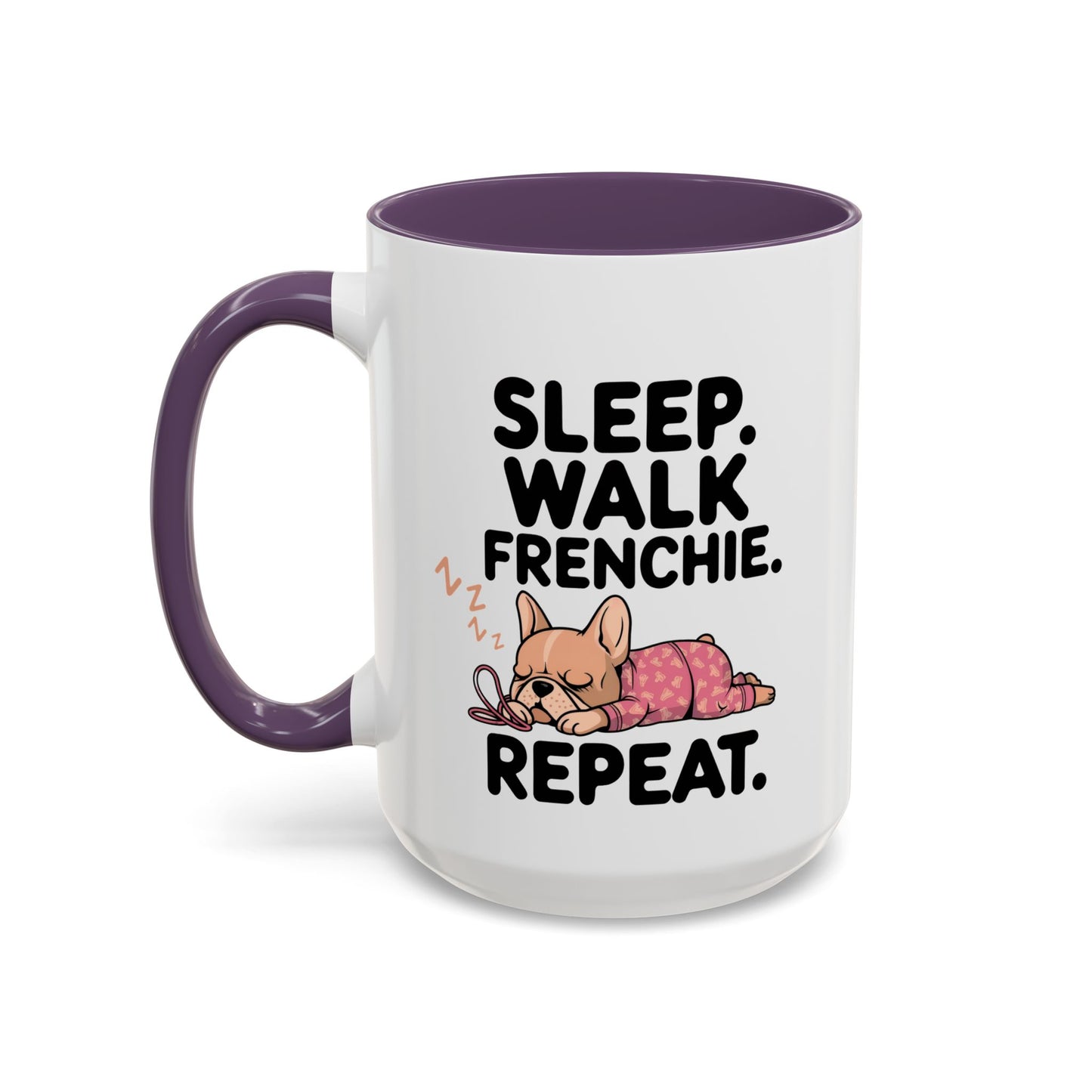 French Bulldog Coffee Mug with Cute Sleepy Design, Dog Lover Gift, Humorous Mug, Pet Owner Essentials, Frenchie Appreciation