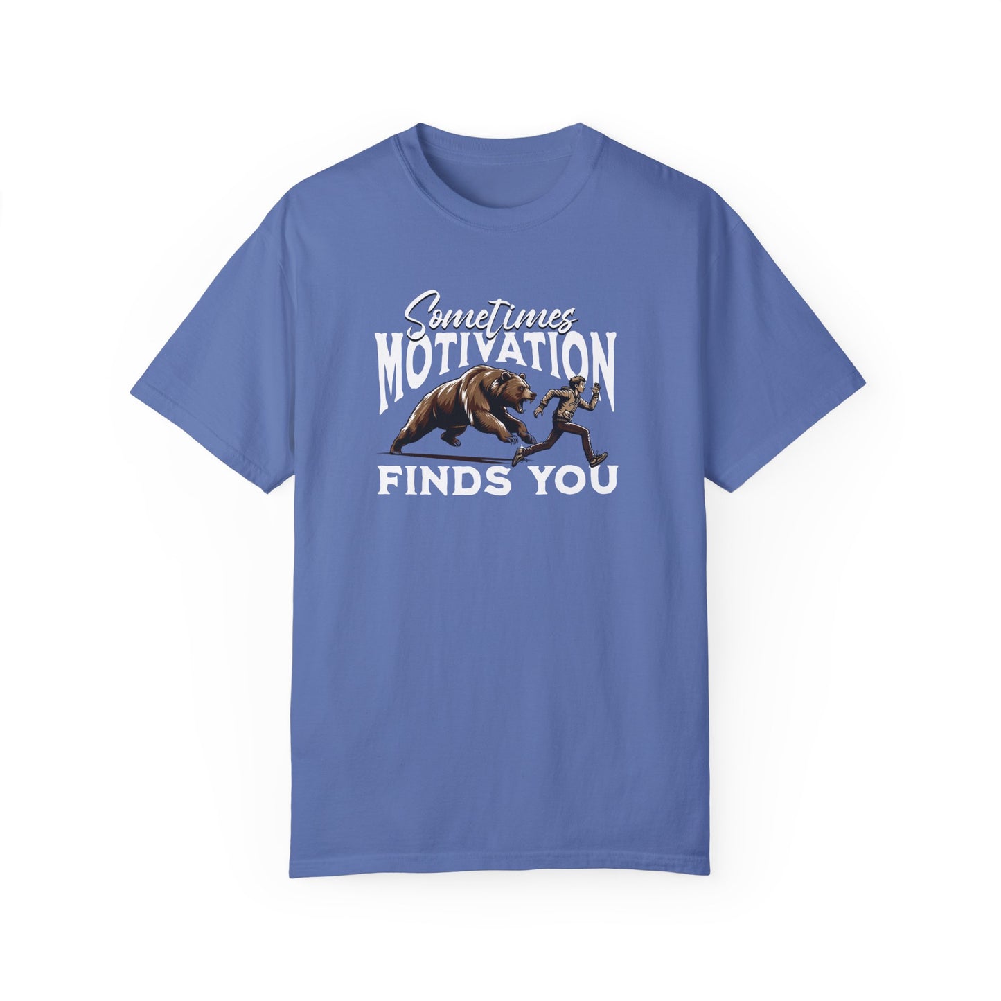 Funny Running Motivation Unisex T-shirt, Bear Chasing Humor Tee, Workout Inspiration Shirt, Fitness Apparel, Running Gift - Quirkside Creations