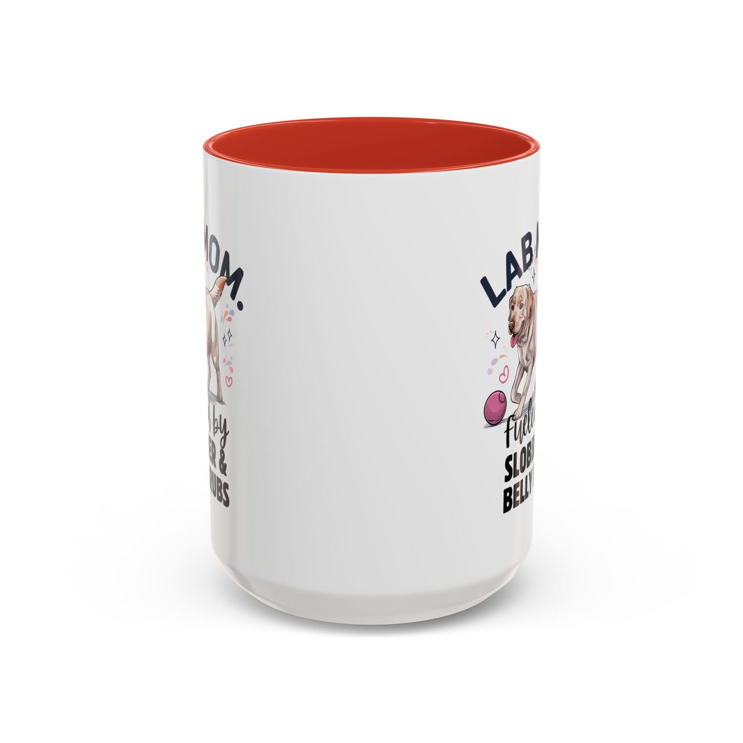 Lab Mom Coffee Mug - Fueled by Slobber & Belly Rubs, Dog Lover Gift, Pet Owner Coffee Cup, Personalized Dog Mom Mug, Cute Animal Mug
