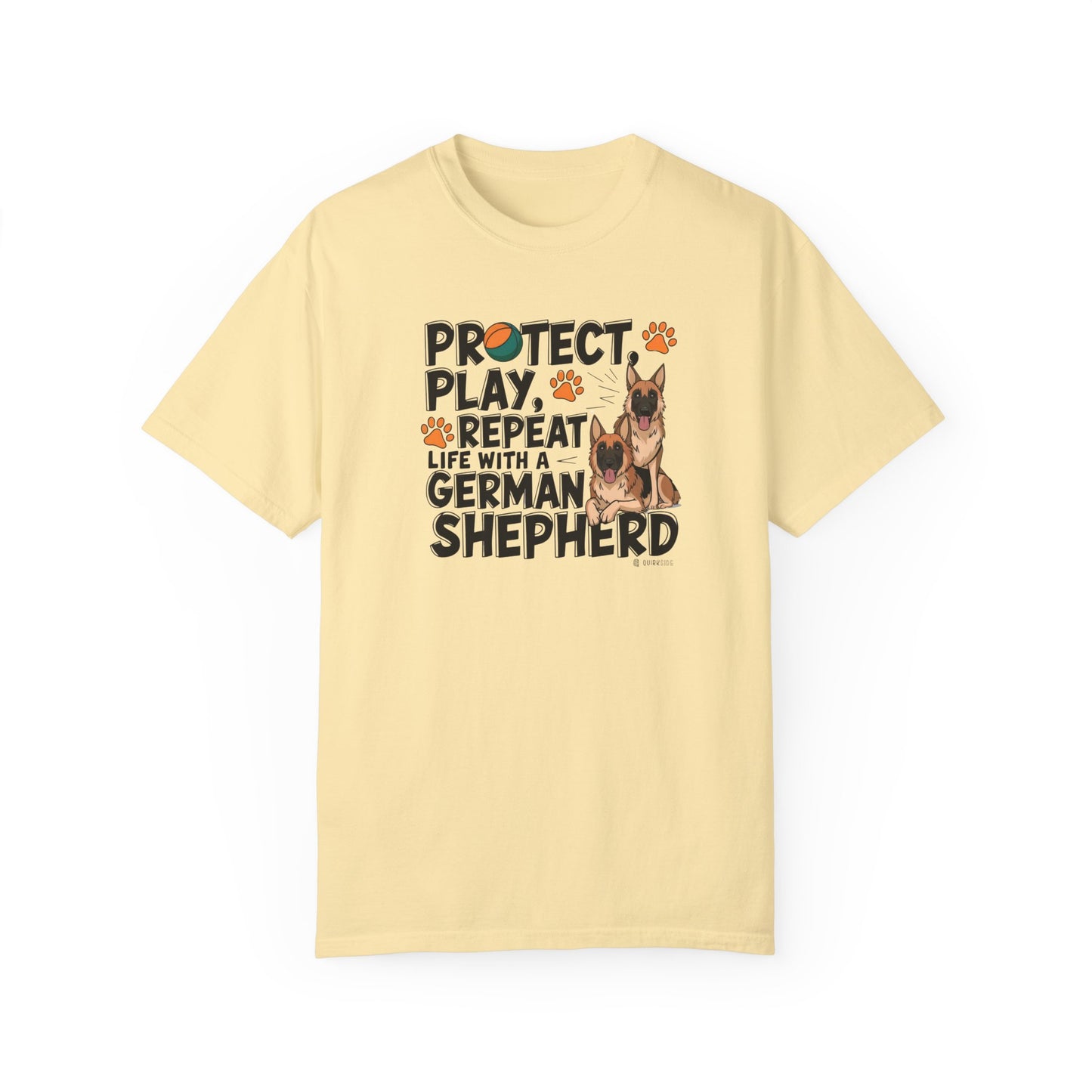 German Shepherd Dog Lover Unisex Garment-Dyed T-shirt, Parent Gift, Funny Dog Tee, Dog Mom Shirt, Gift for Dog Lovers