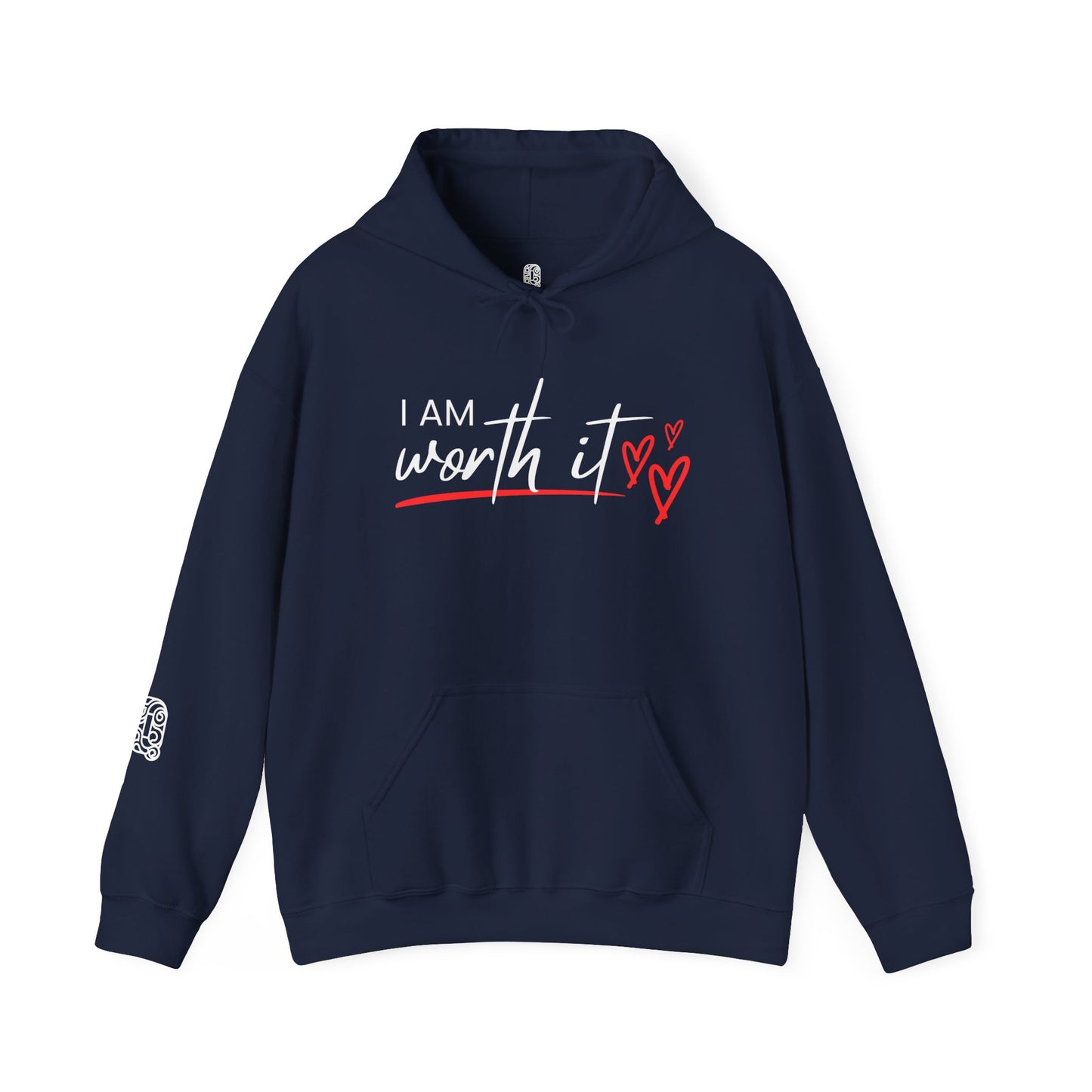 Empowerment Graphic Hoodie, Self Worth Sweatshirt, You Are Worth It Pullover, Inspirational Unisex Hoodie, Motivational Graphic Jumper - Quirkside Creations