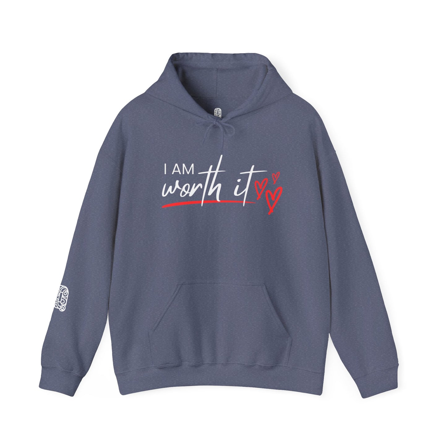 Empowerment Graphic Hoodie, Self Worth Sweatshirt, You Are Worth It Pullover, Inspirational Unisex Hoodie, Motivational Graphic Jumper - Quirkside Creations