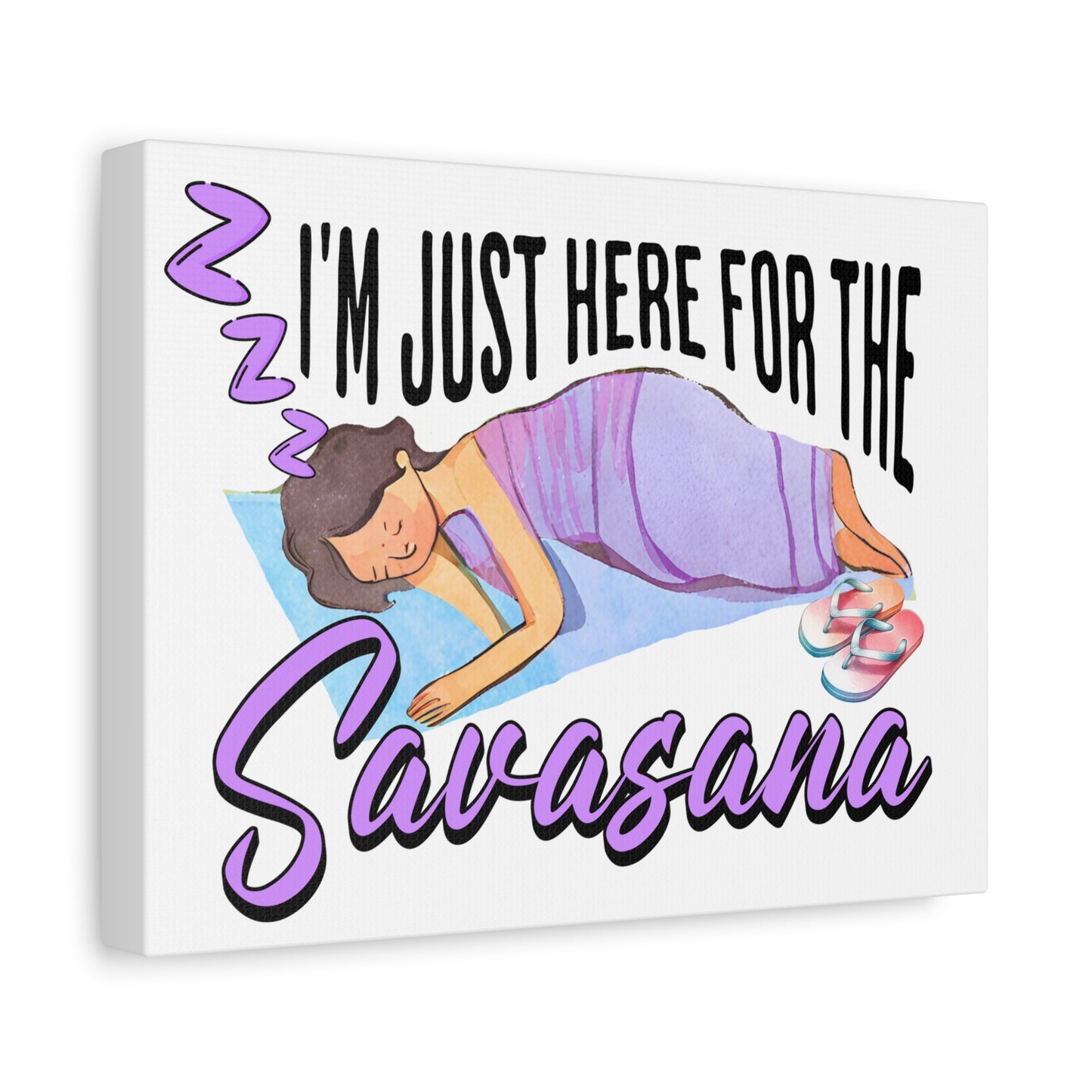 Savasana Wall Art, Yoga Decor, Relaxation Canvas, Mindfulness Gift, Bedroom Art, Unique Yoga Print, Meditation Decor