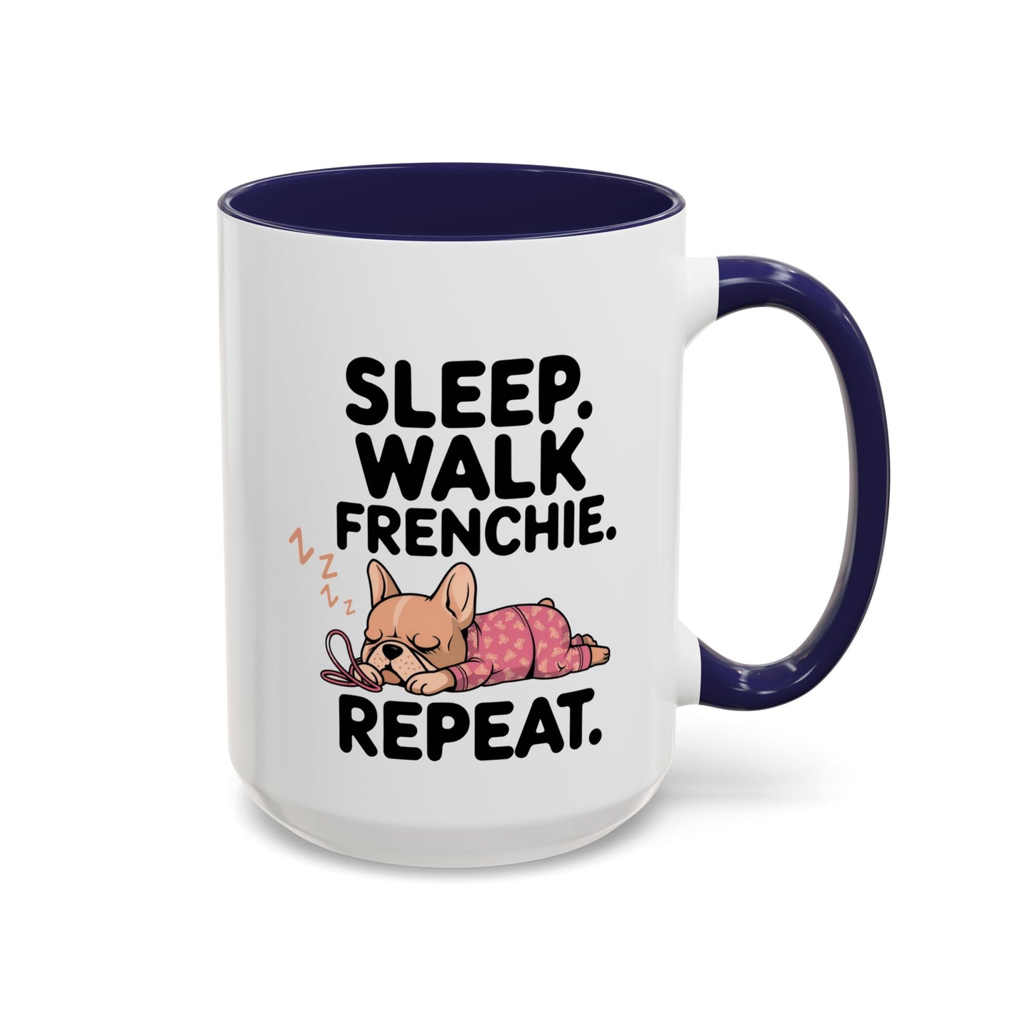 French Bulldog Coffee Mug with Cute Sleepy Design, Dog Lover Gift, Humorous Mug, Pet Owner Essentials, Frenchie Appreciation