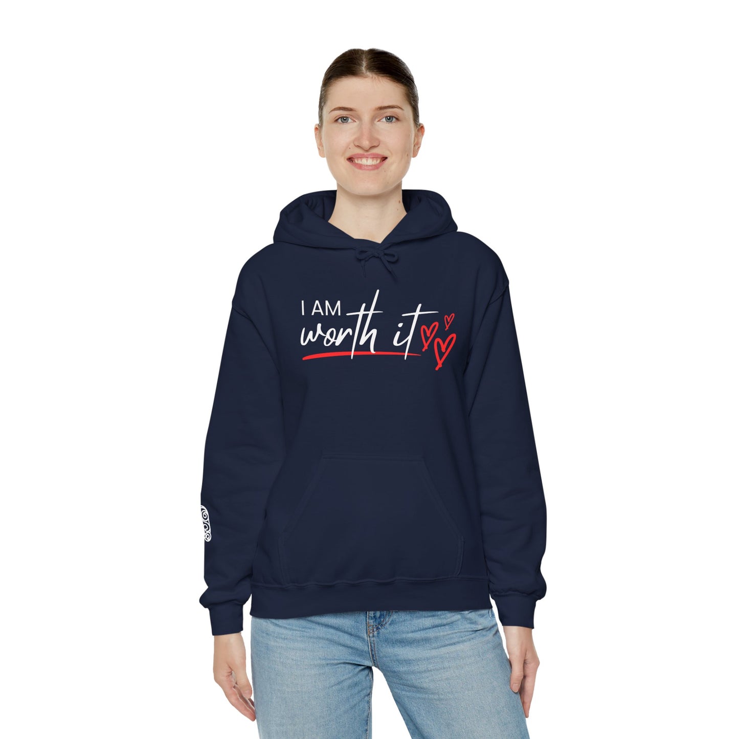 Empowerment Graphic Hoodie, Self Worth Sweatshirt, You Are Worth It Pullover, Inspirational Unisex Hoodie, Motivational Graphic Jumper - Quirkside Creations