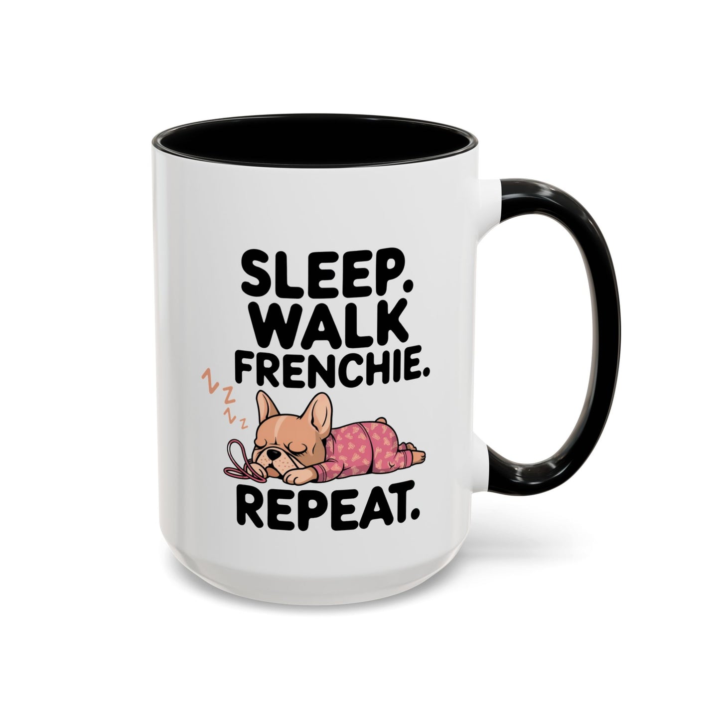 French Bulldog Coffee Mug with Cute Sleepy Design, Dog Lover Gift, Humorous Mug, Pet Owner Essentials, Frenchie Appreciation