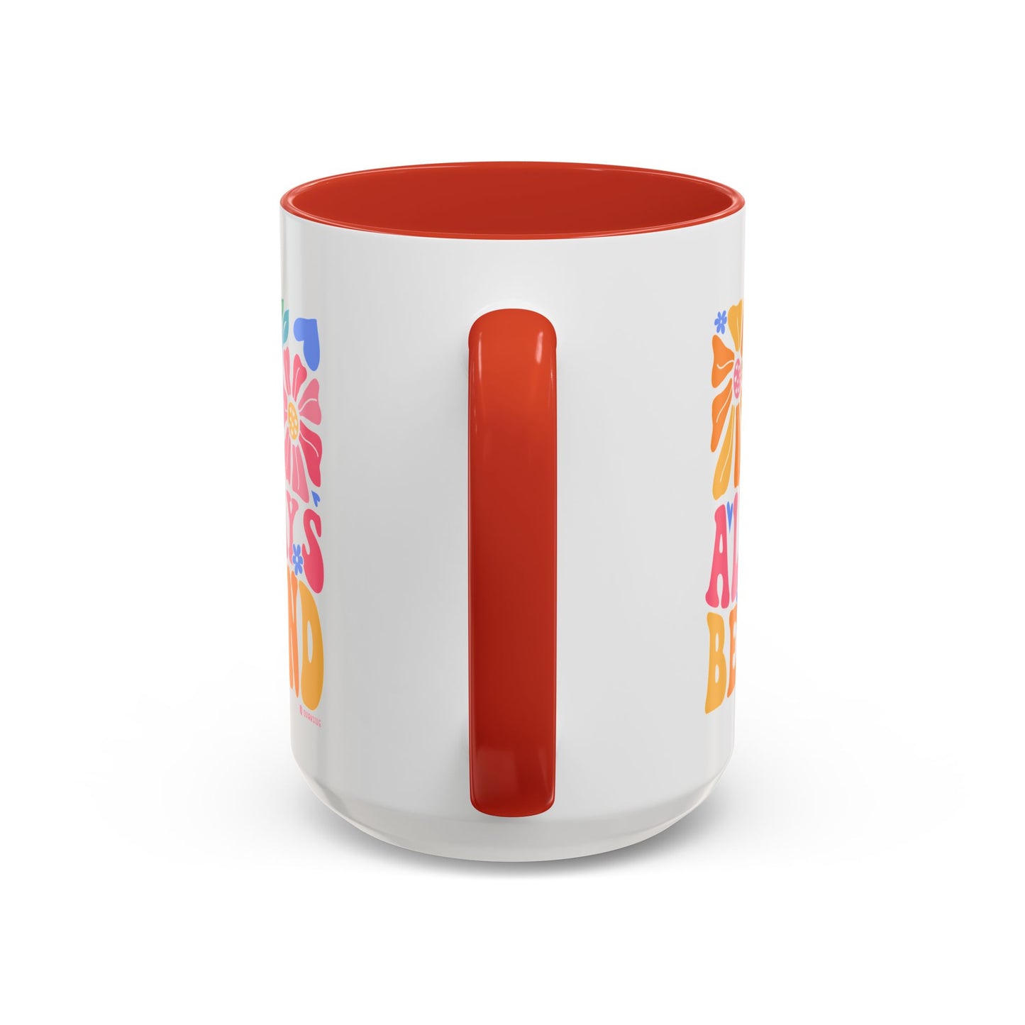 Always Be Kind Floral Accent Coffee Mug, Inspirational Cup for Friends, Gift for Birthday, Encouragement, Home Decor, Self-Care