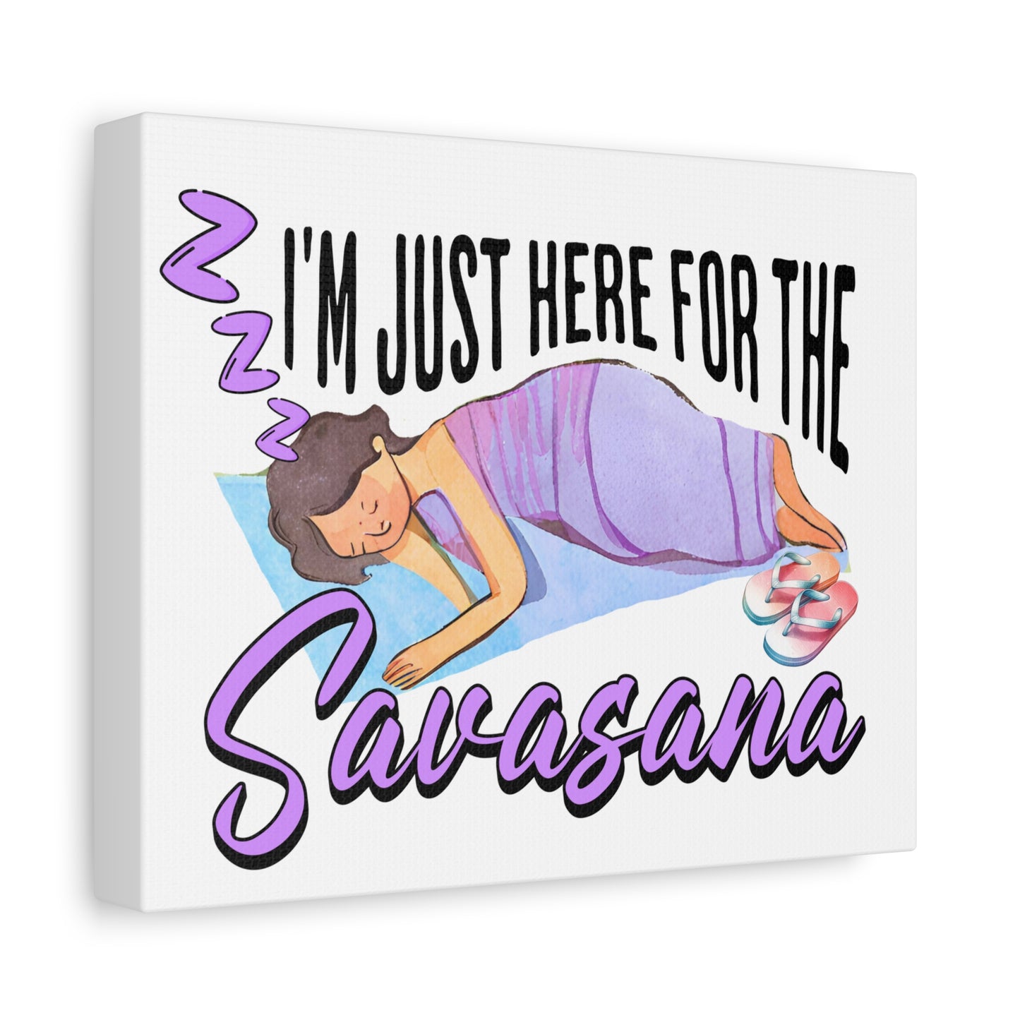 Savasana Wall Art, Yoga Decor, Relaxation Canvas, Mindfulness Gift, Bedroom Art, Unique Yoga Print, Meditation Decor