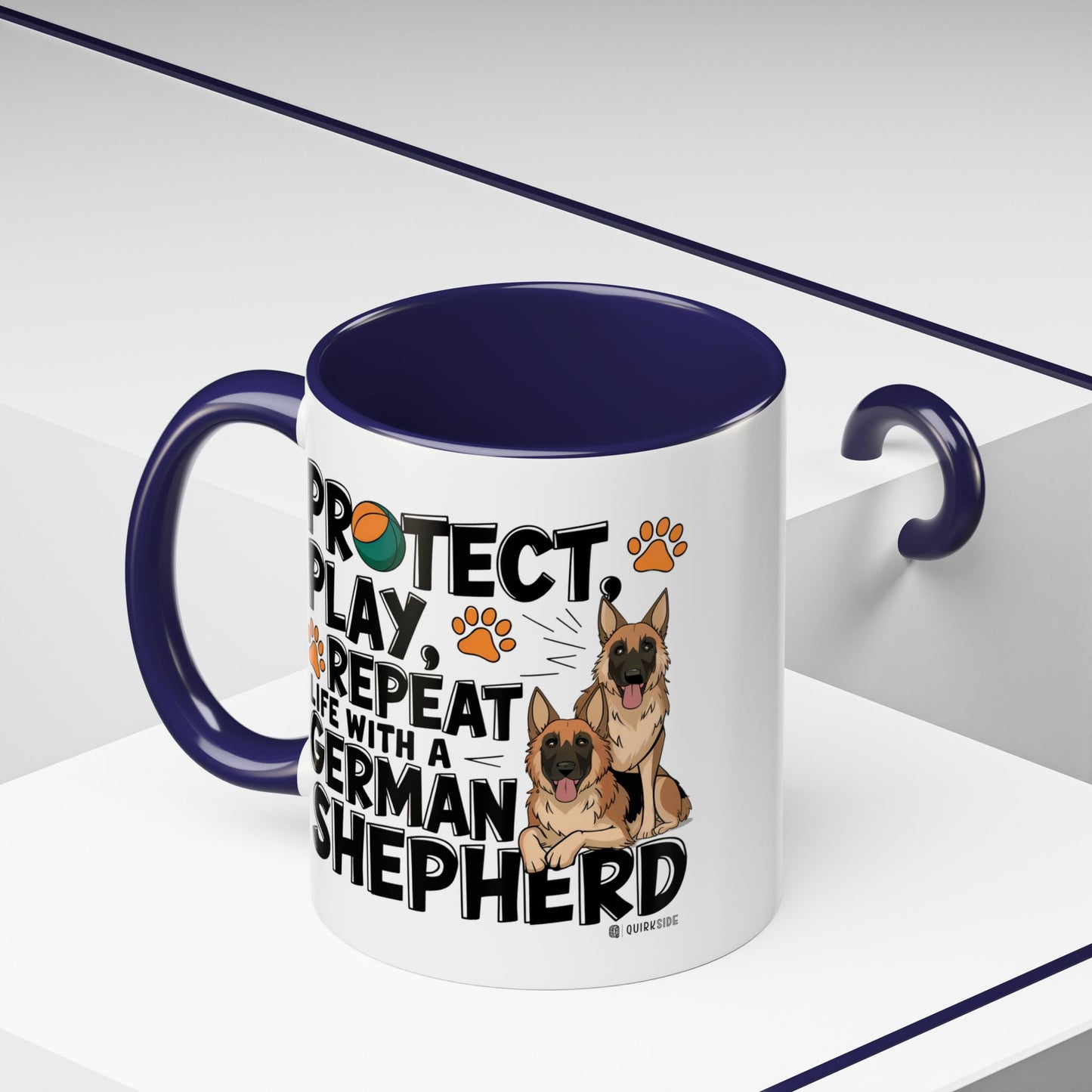 German Shepherd Lover's Accent Coffee Mug - Perfect Gift for Dog Owners, Pet Lovers, Birthdays, Holidays, Home Decor