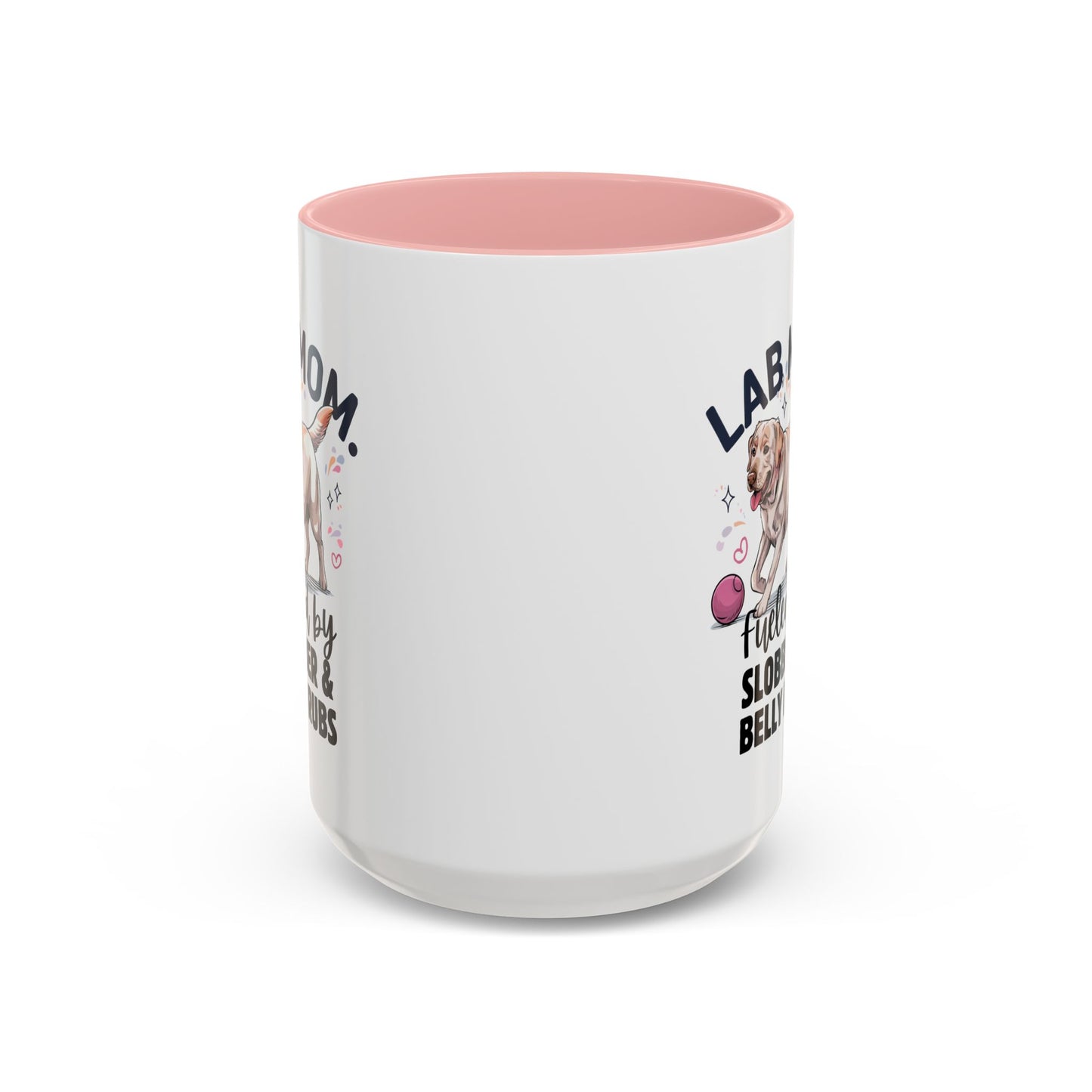 Lab Mom Coffee Mug - Fueled by Slobber & Belly Rubs, Dog Lover Gift, Pet Owner Coffee Cup, Personalized Dog Mom Mug, Cute Animal Mug